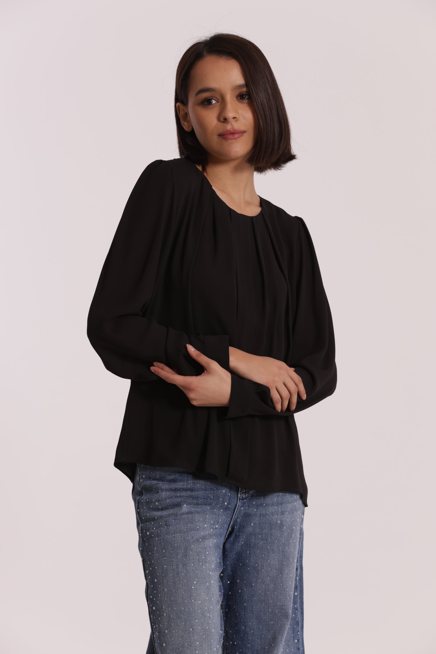 BLUSA CON PIEGHE