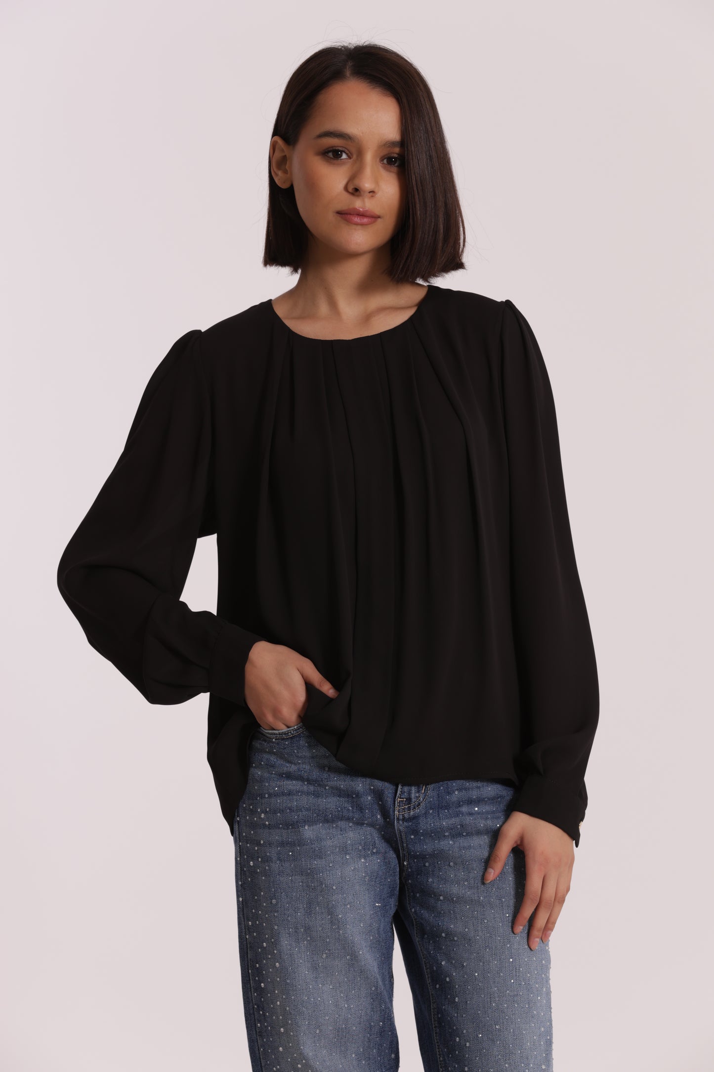 BLUSA CON PIEGHE
