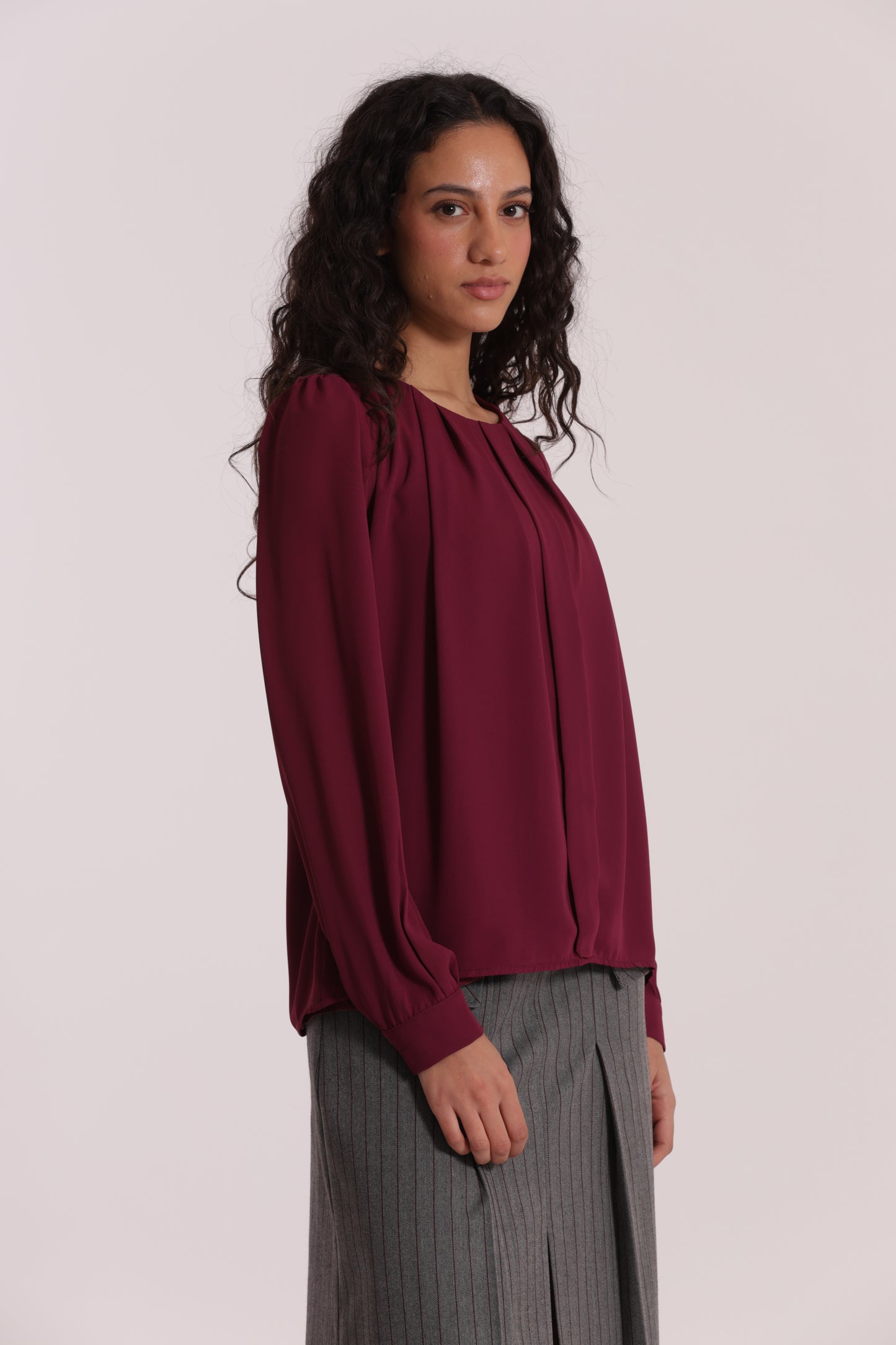 BLUSA CON PIEGHE