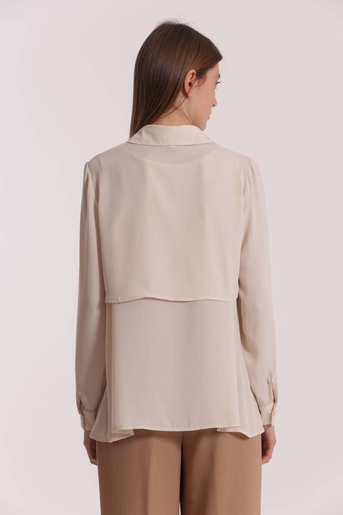 CAMICIA CROPPED CON BLUSA