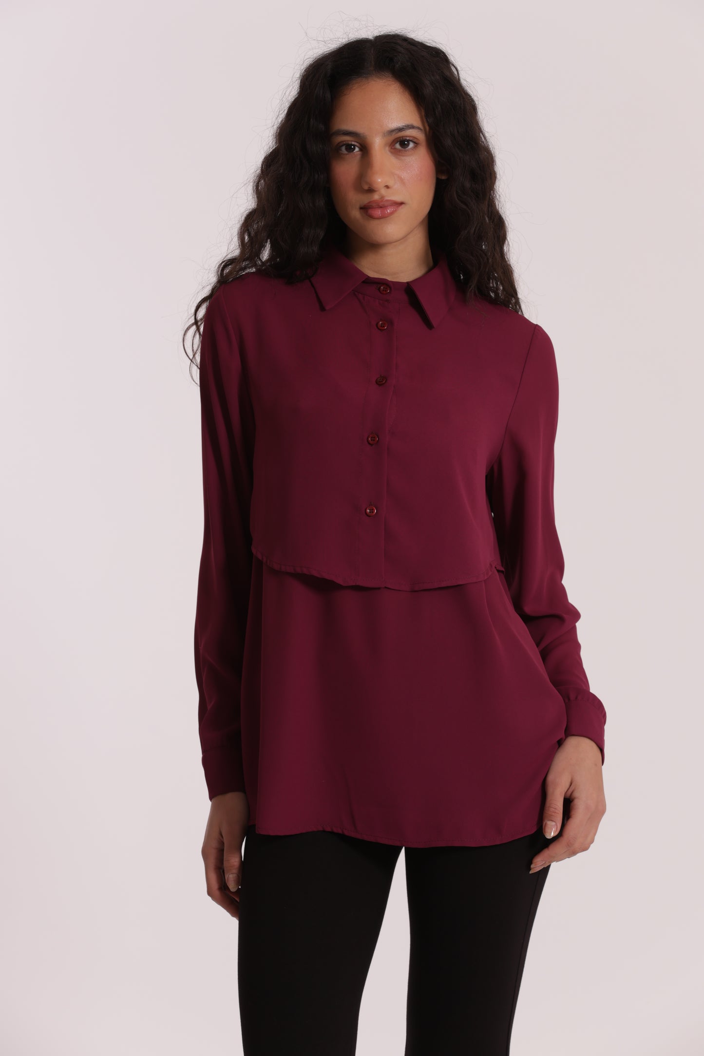 CAMICIA CROPPED CON BLUSA