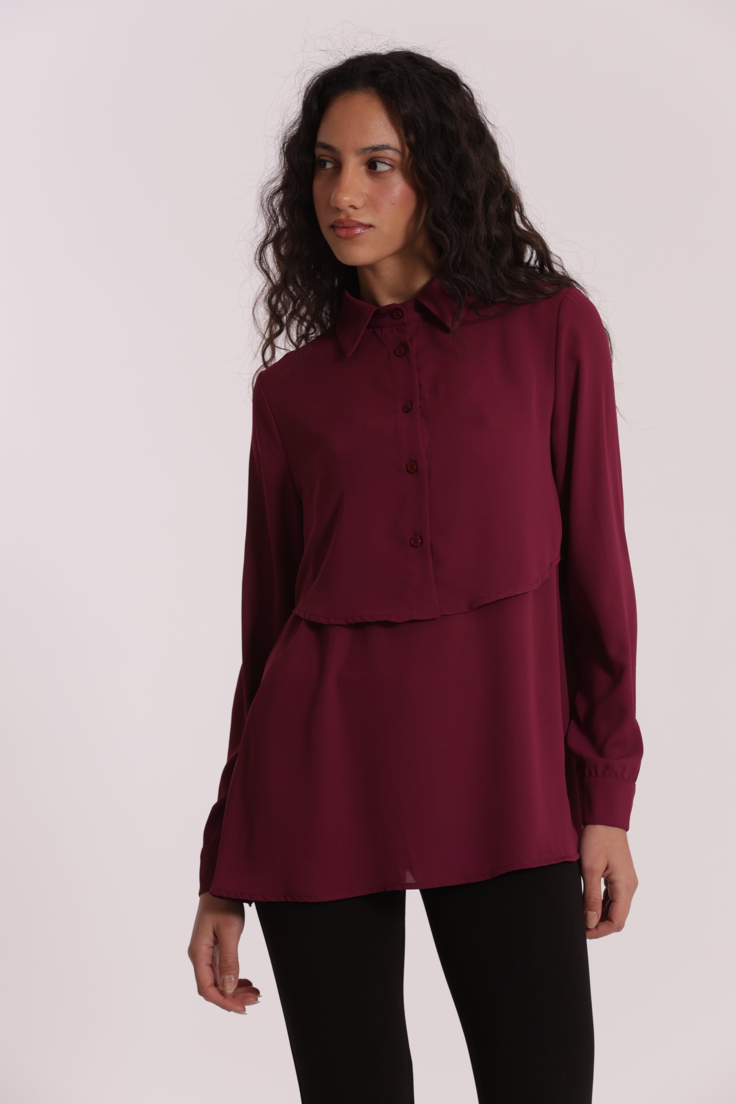 CAMICIA CROPPED CON BLUSA