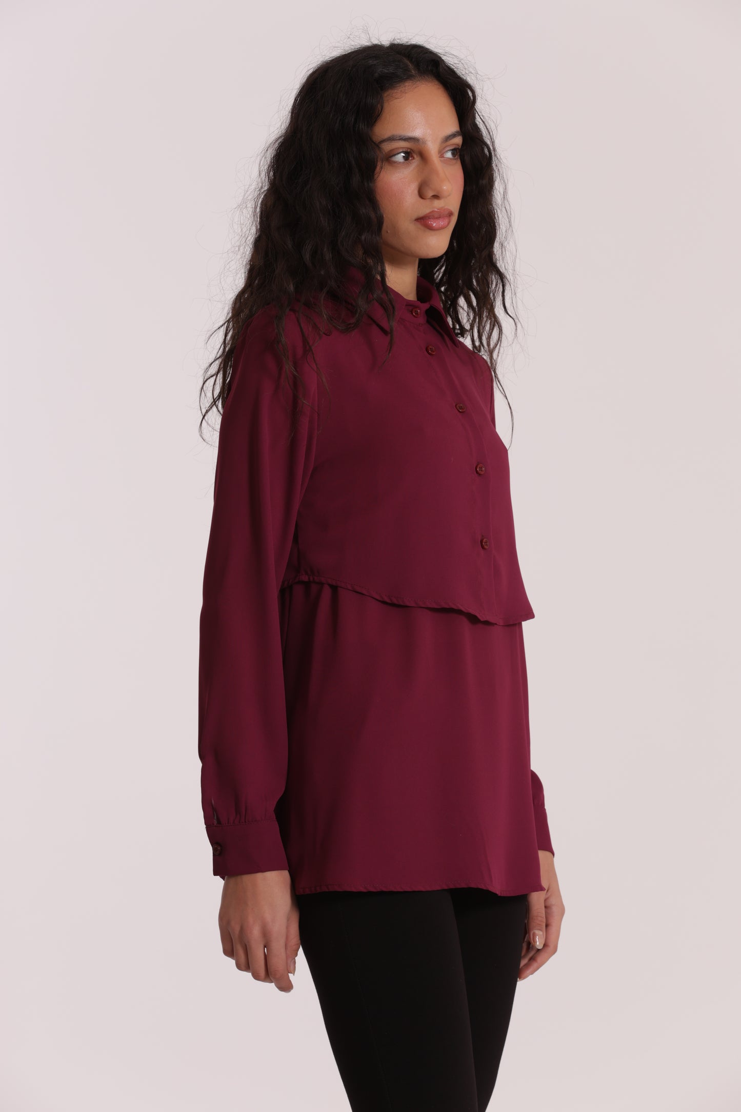 CAMICIA CROPPED CON BLUSA