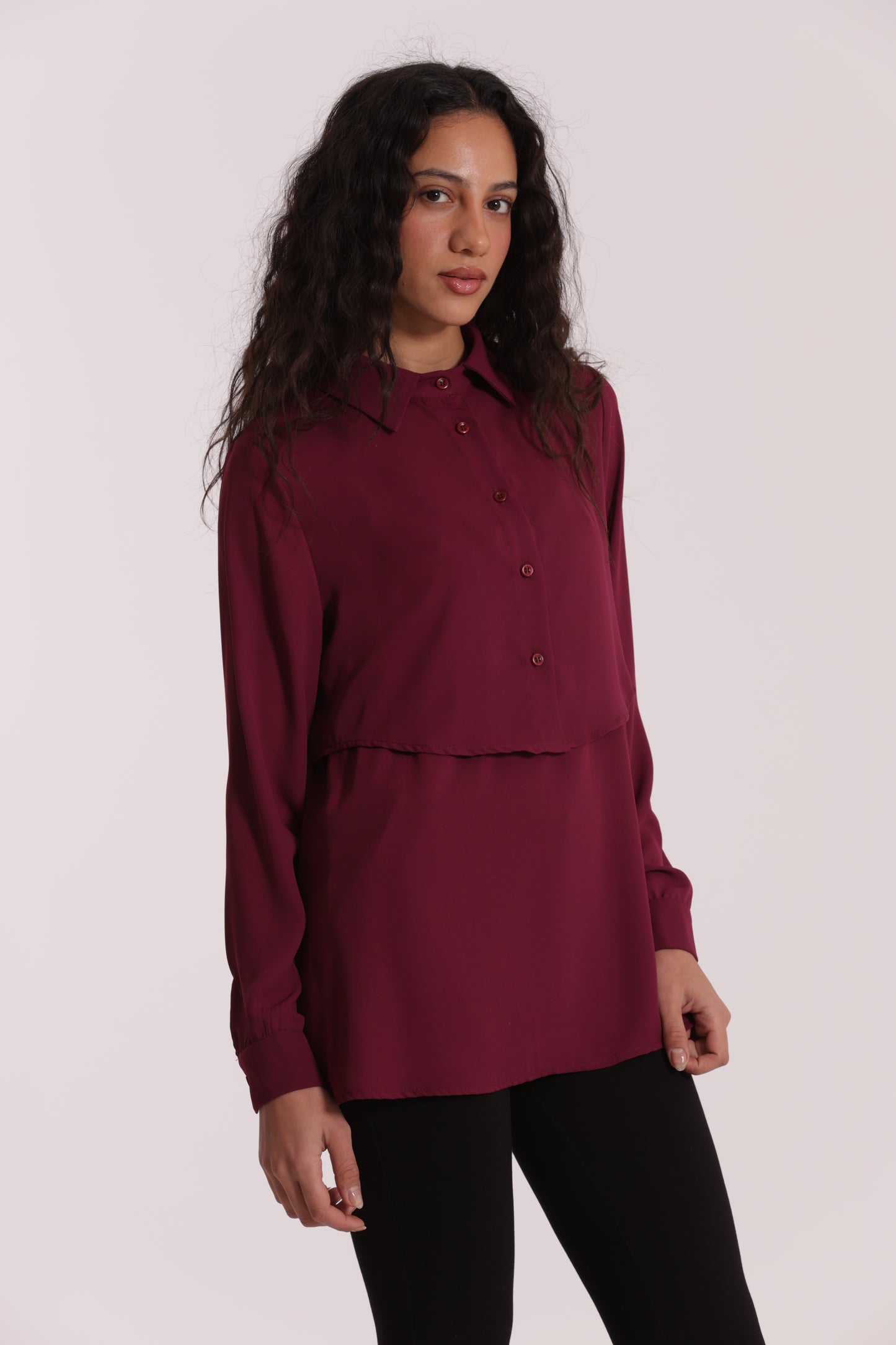 CAMICIA CROPPED CON BLUSA