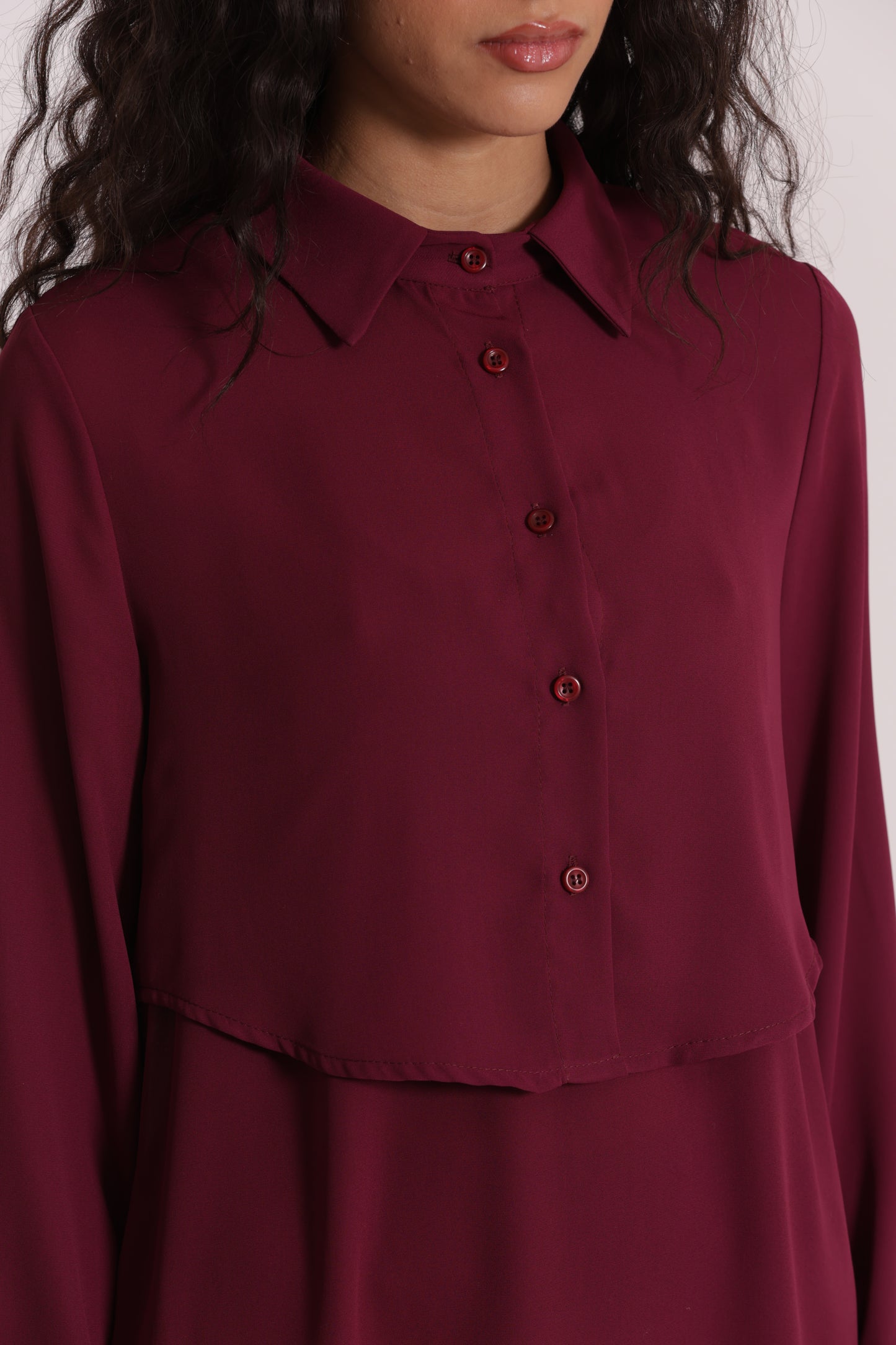 CAMICIA CROPPED CON BLUSA