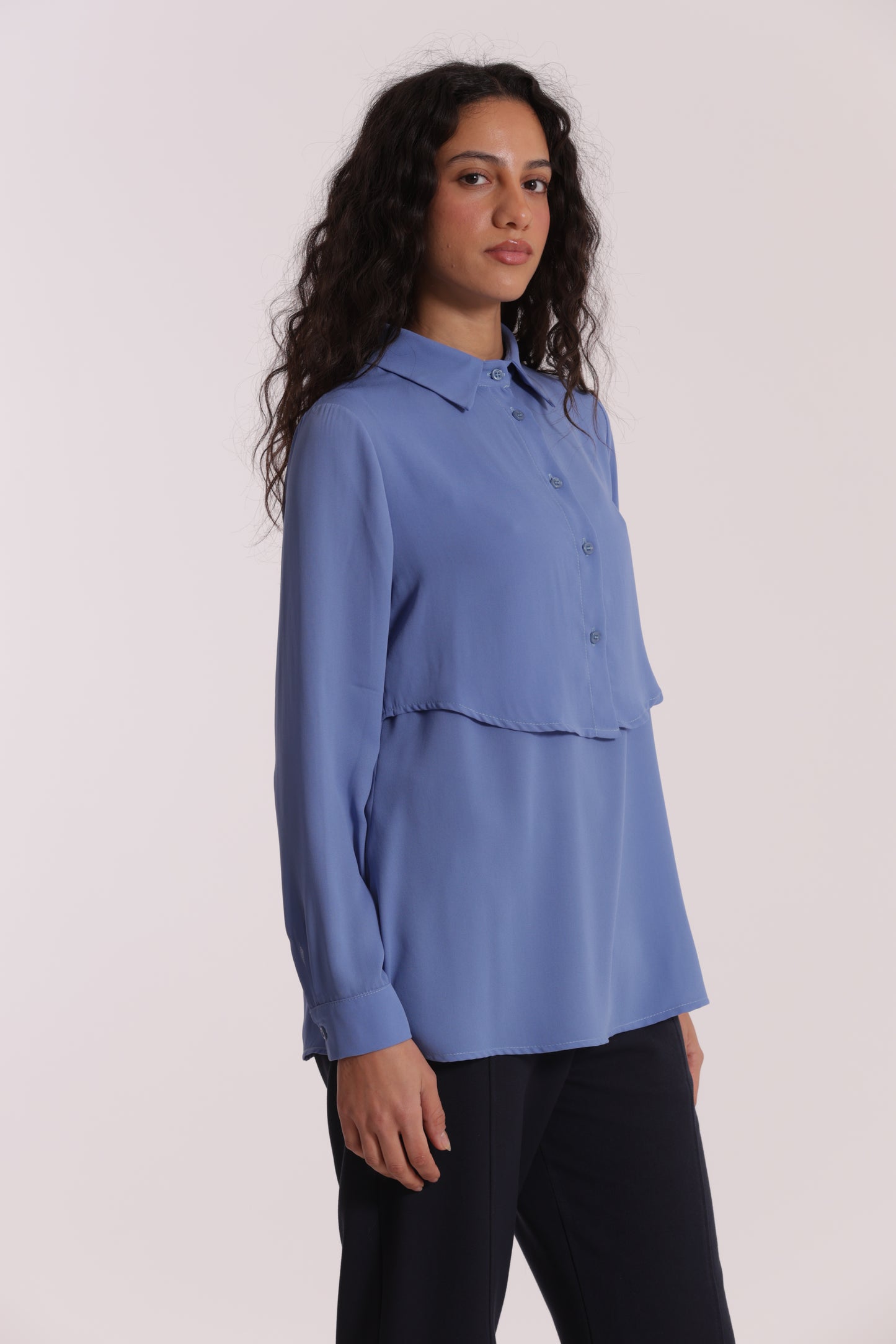 CAMICIA CROPPED CON BLUSA