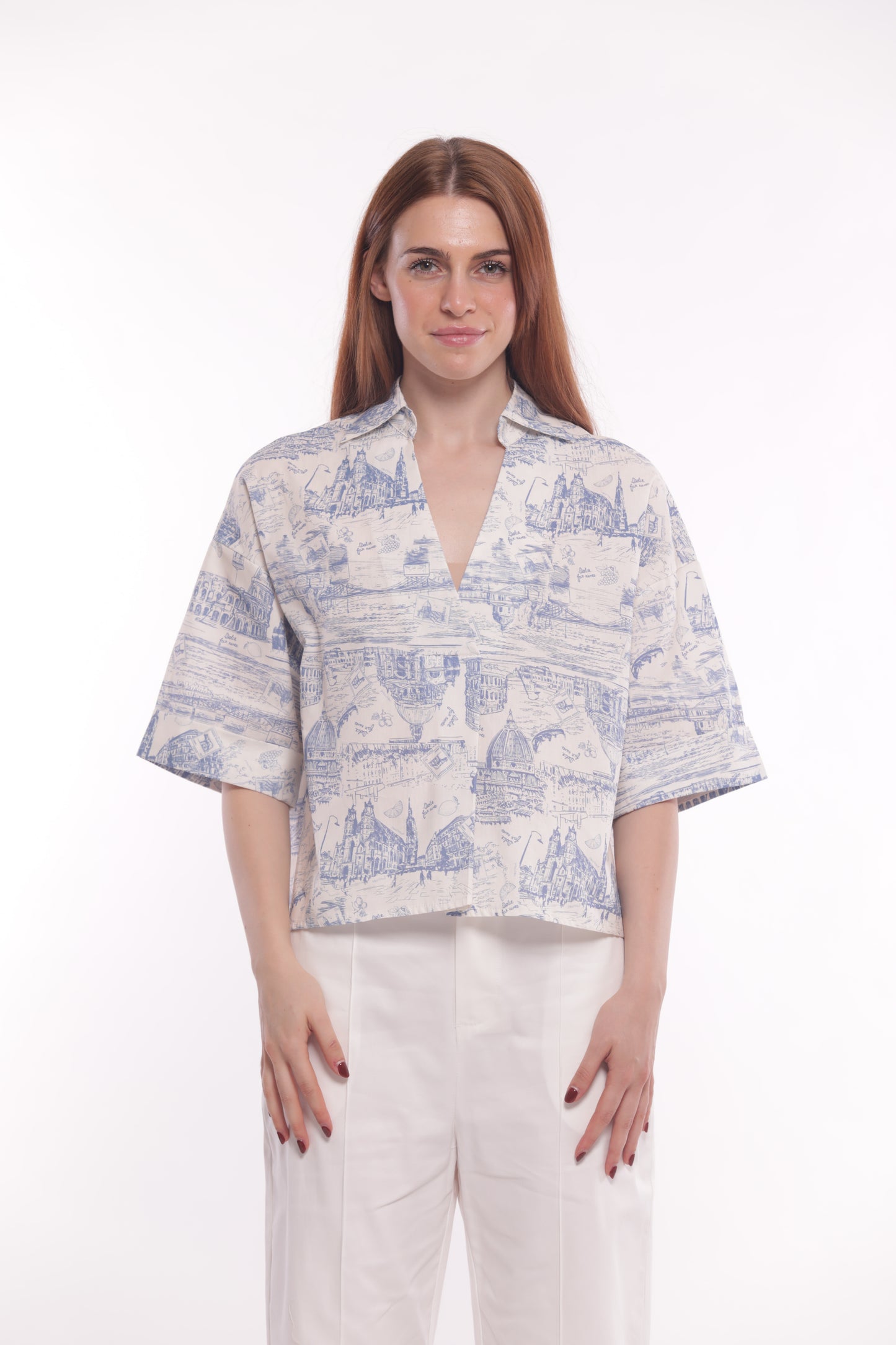 CAMICIA CROPPED FANTASIA LOVE ITALY