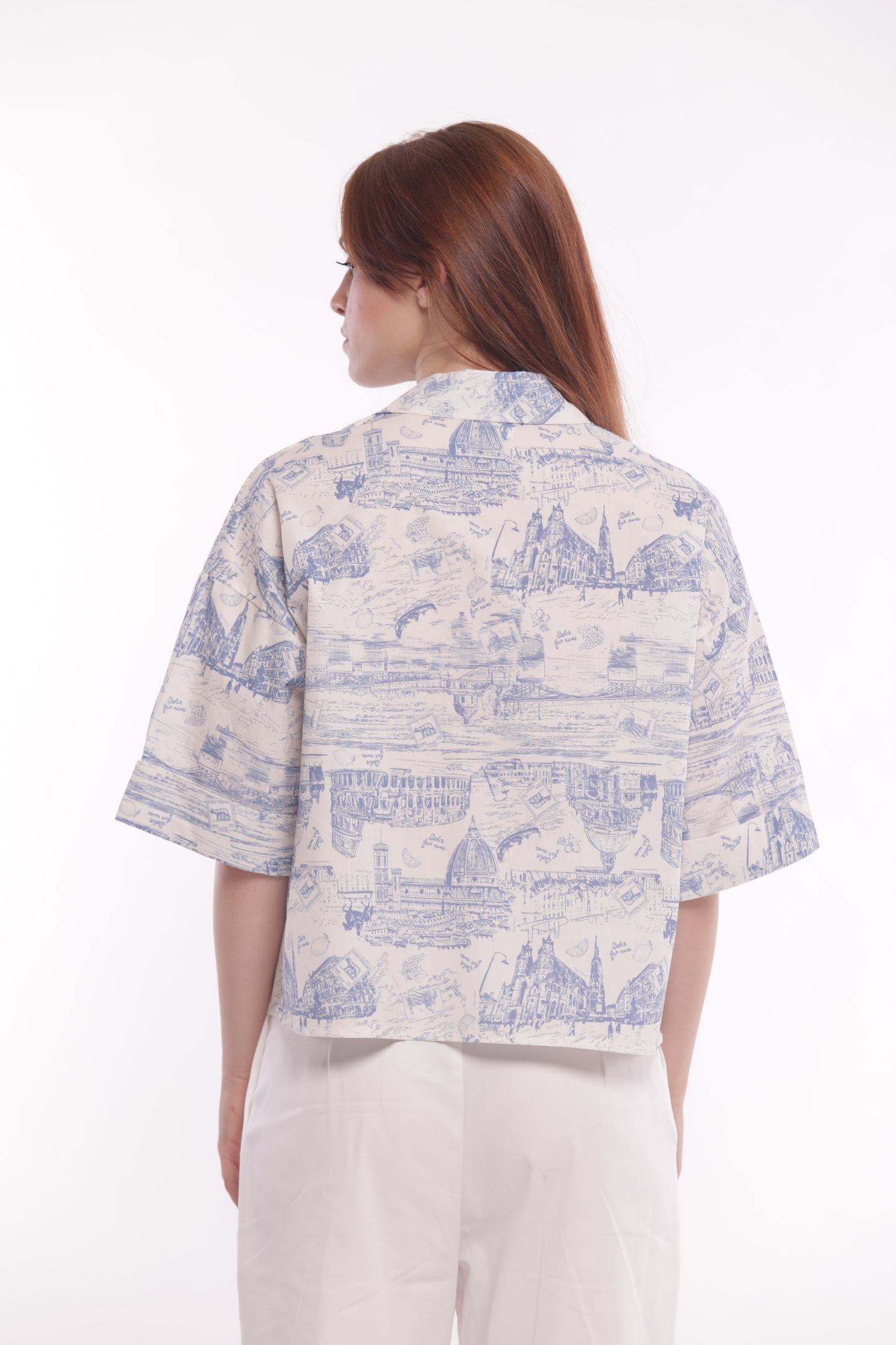 CAMICIA CROPPED FANTASIA LOVE ITALY