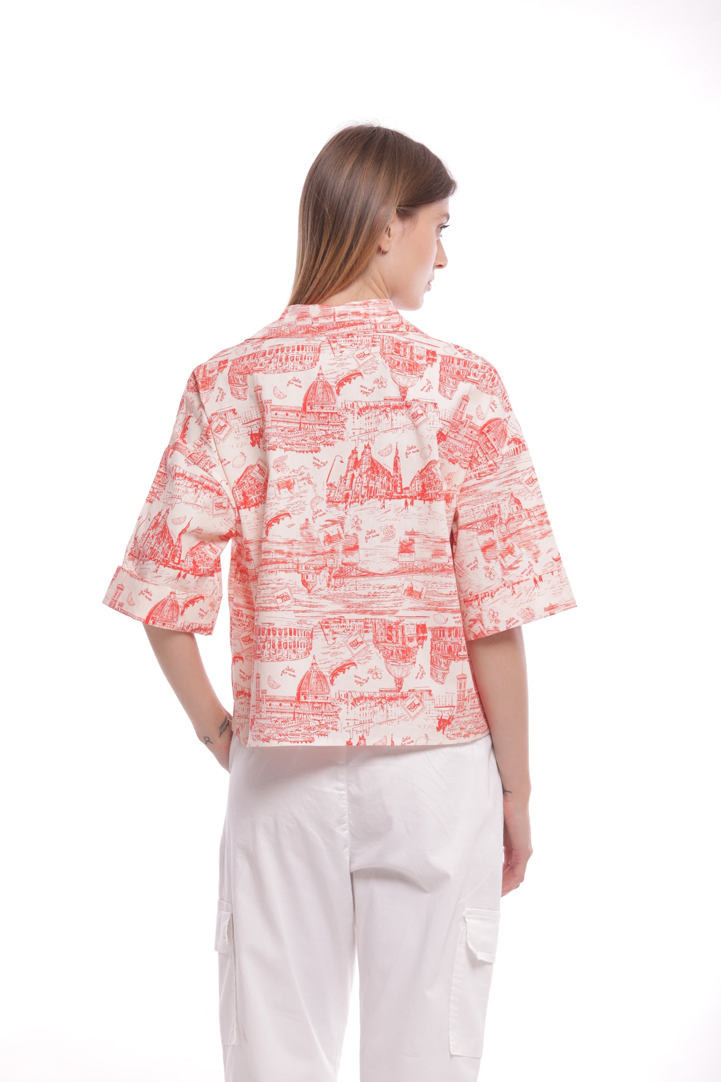 CAMICIA CROPPED FANTASIA LOVE ITALY