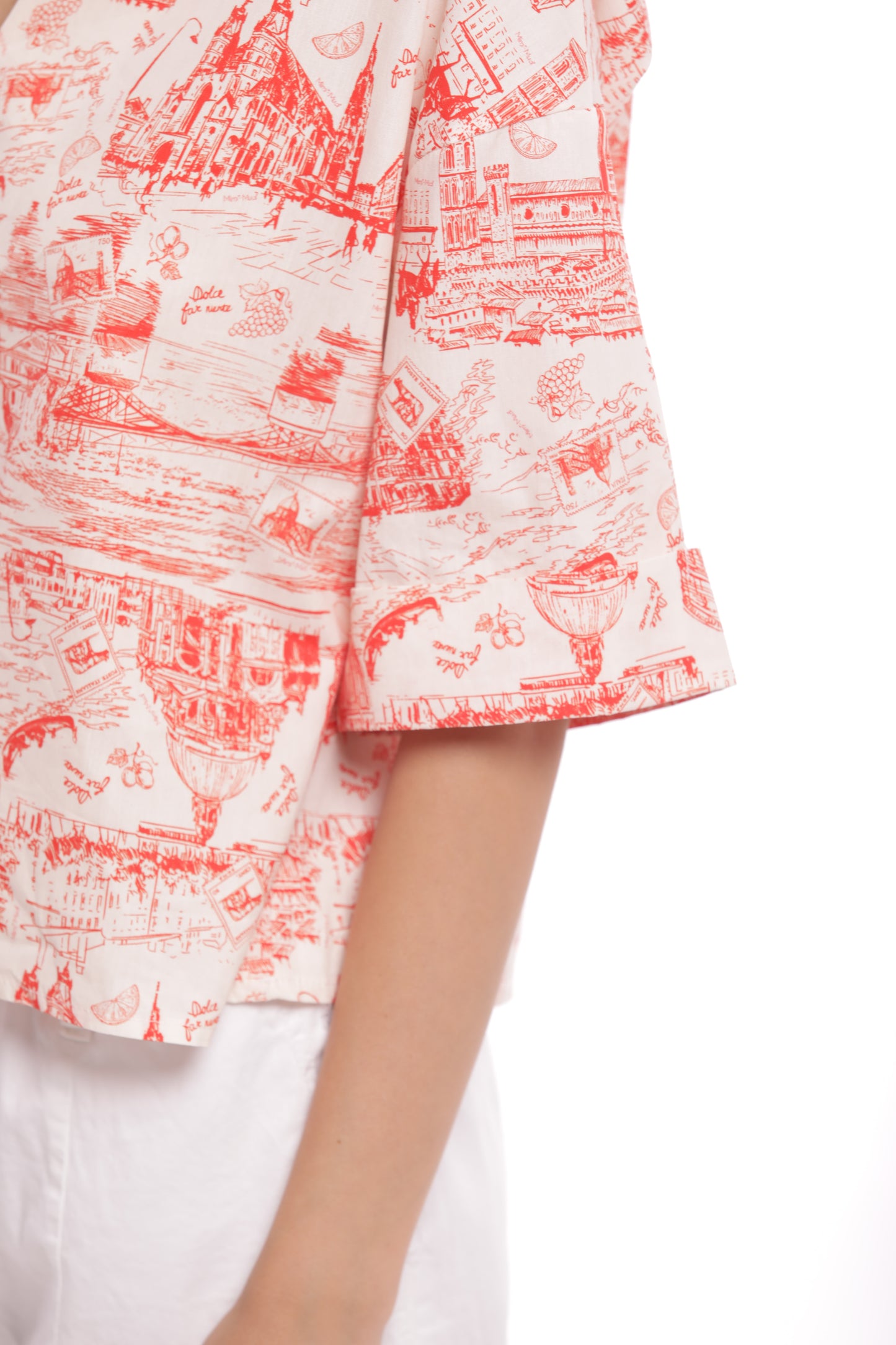 CAMICIA CROPPED FANTASIA LOVE ITALY