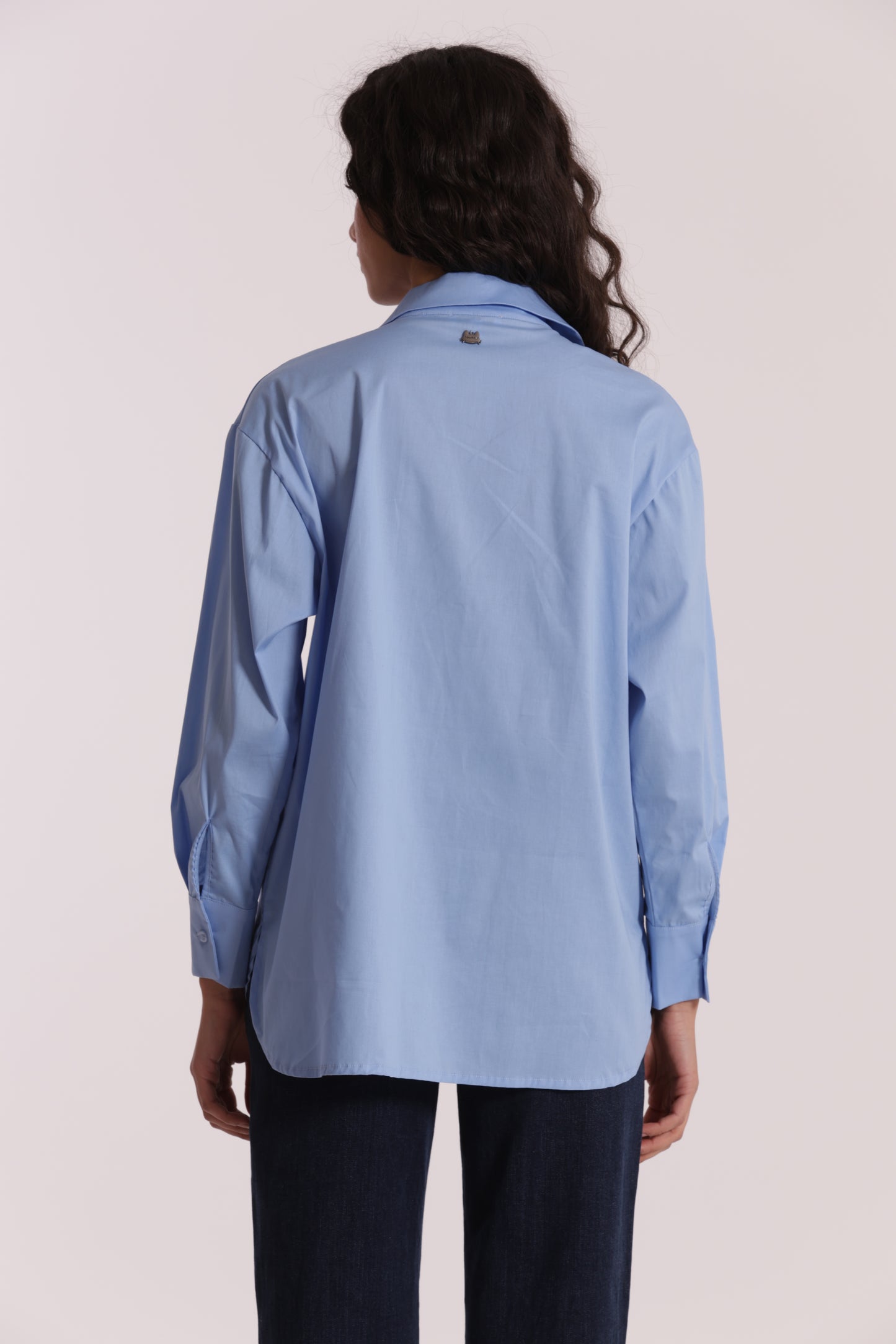 CAMICIA OVER DI COTONE CON DETTAGLIO ANIMALIER