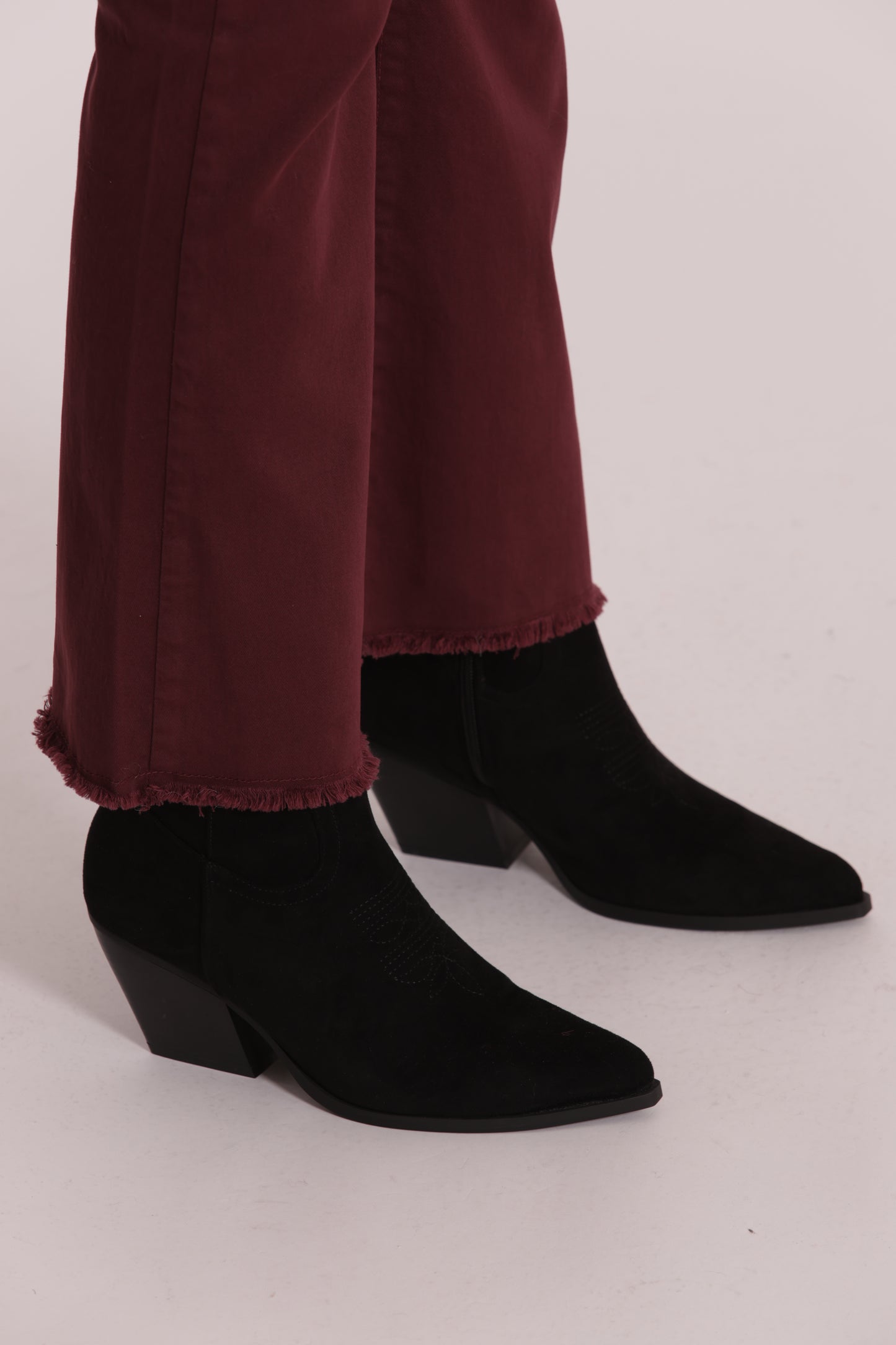 PANTALONE CROPPED FLARE IN GABARDINA