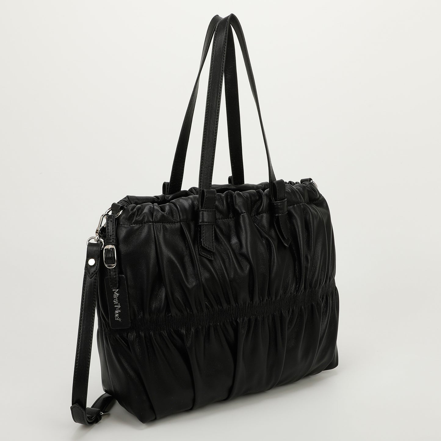 BORSA SHOPPER EFFETTO ARRICCIATO