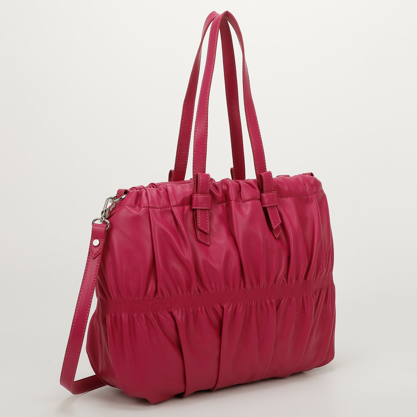 BORSA SHOPPER EFFETTO ARRICCIATO