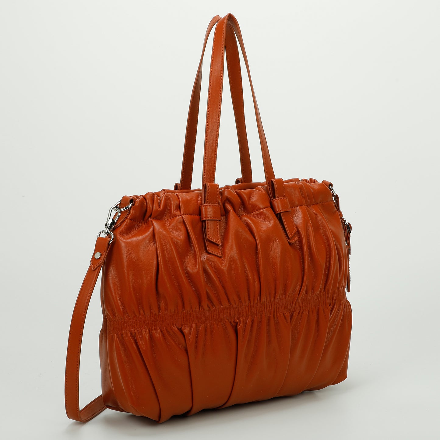 BORSA SHOPPER EFFETTO ARRICCIATO