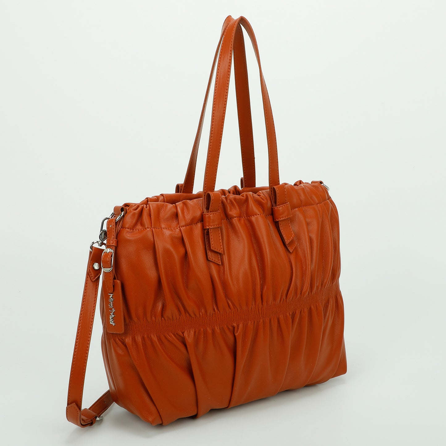 BORSA SHOPPER EFFETTO ARRICCIATO