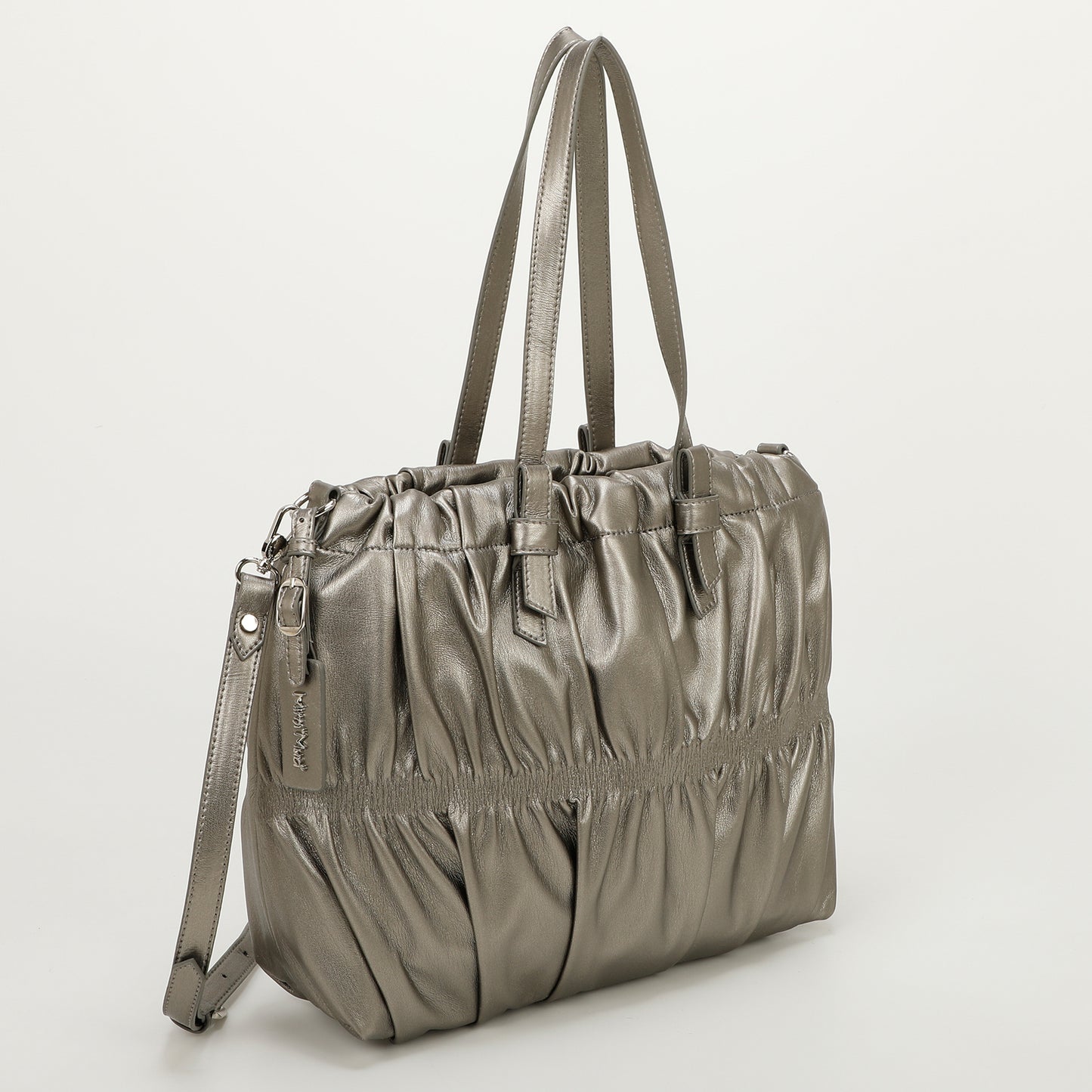 BORSA SHOPPER EFFETTO ARRICCIATO