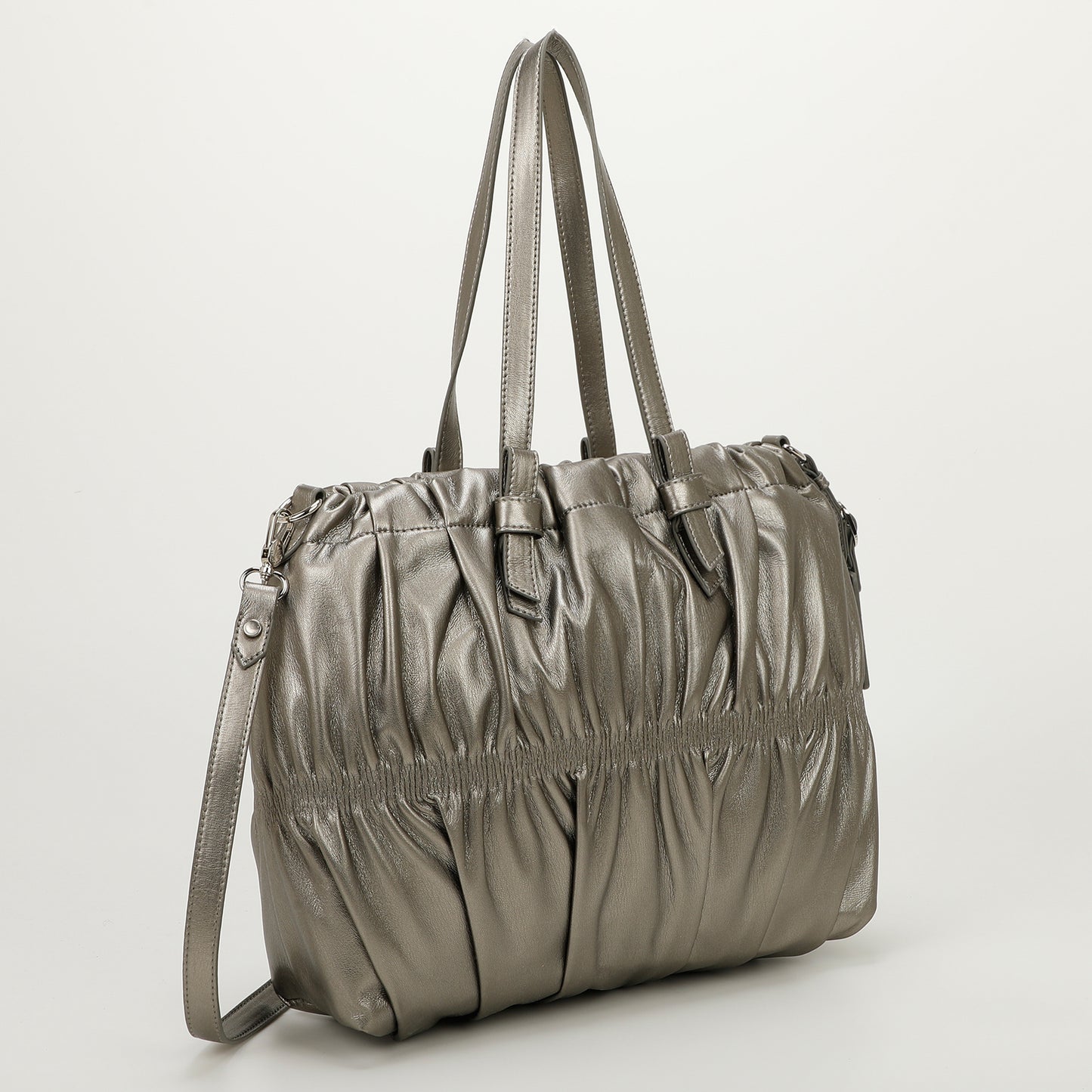 BORSA SHOPPER EFFETTO ARRICCIATO