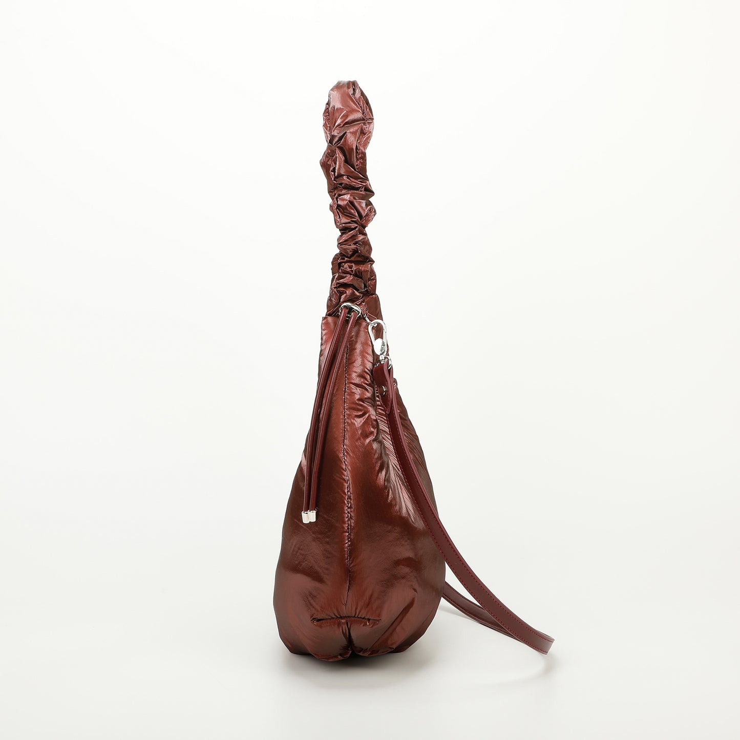 BORSA HOBO IN NYLON CON MANICO ARRICCIATO