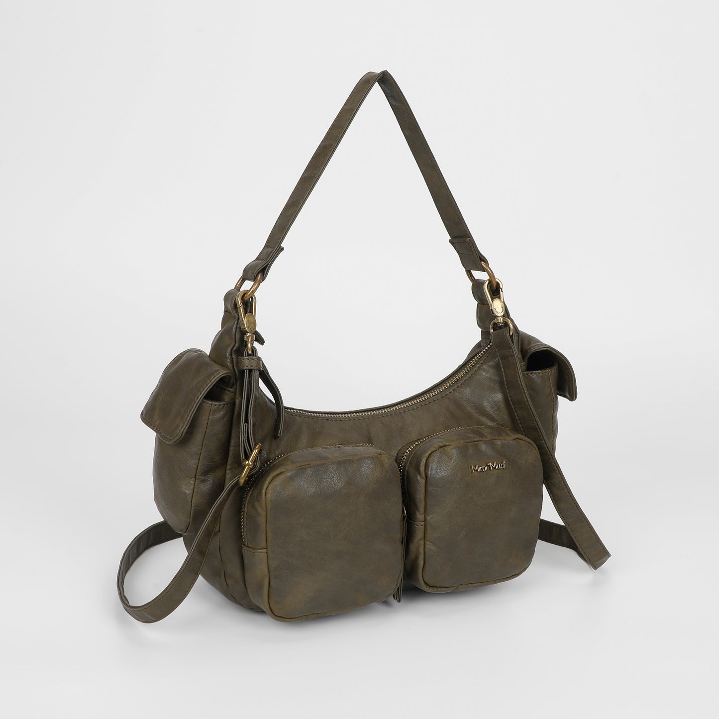 BORSA A SPALLA CON TASCHE