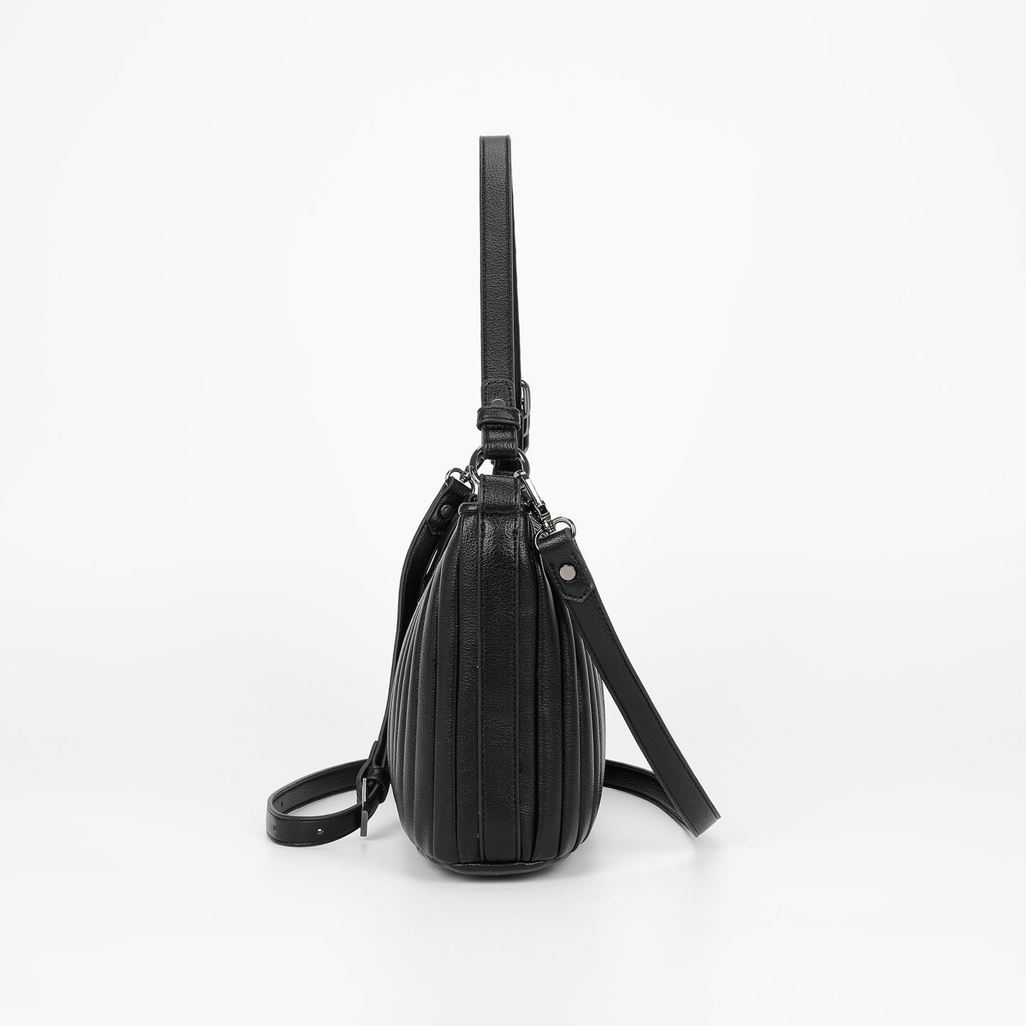 BORSA A SPALLA PICCOLA PLISSETTATA