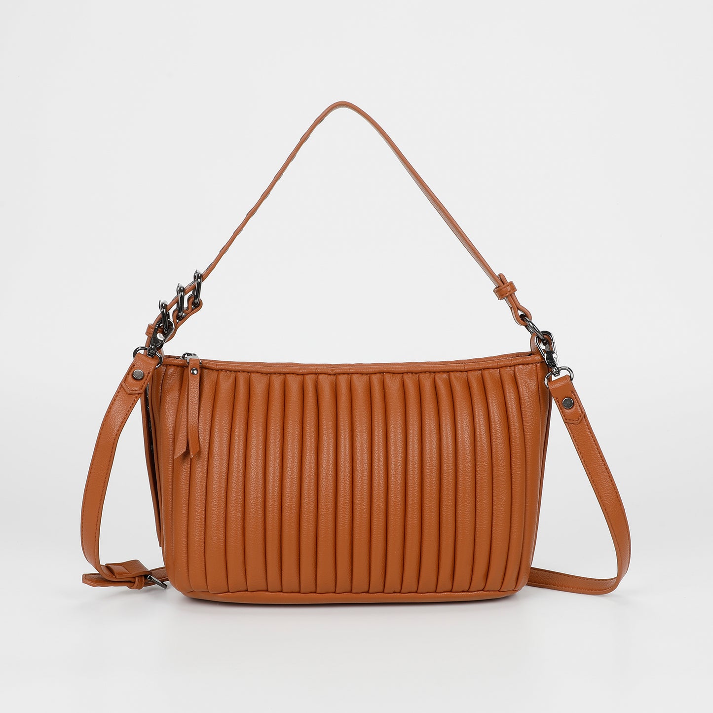 BORSA A SPALLA PICCOLA PLISSETTATA