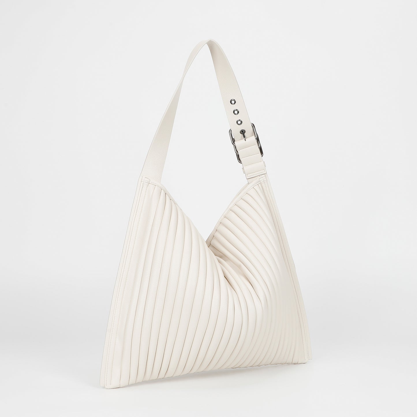 BORSA A SPALLA GRANDE PLISSETTATA