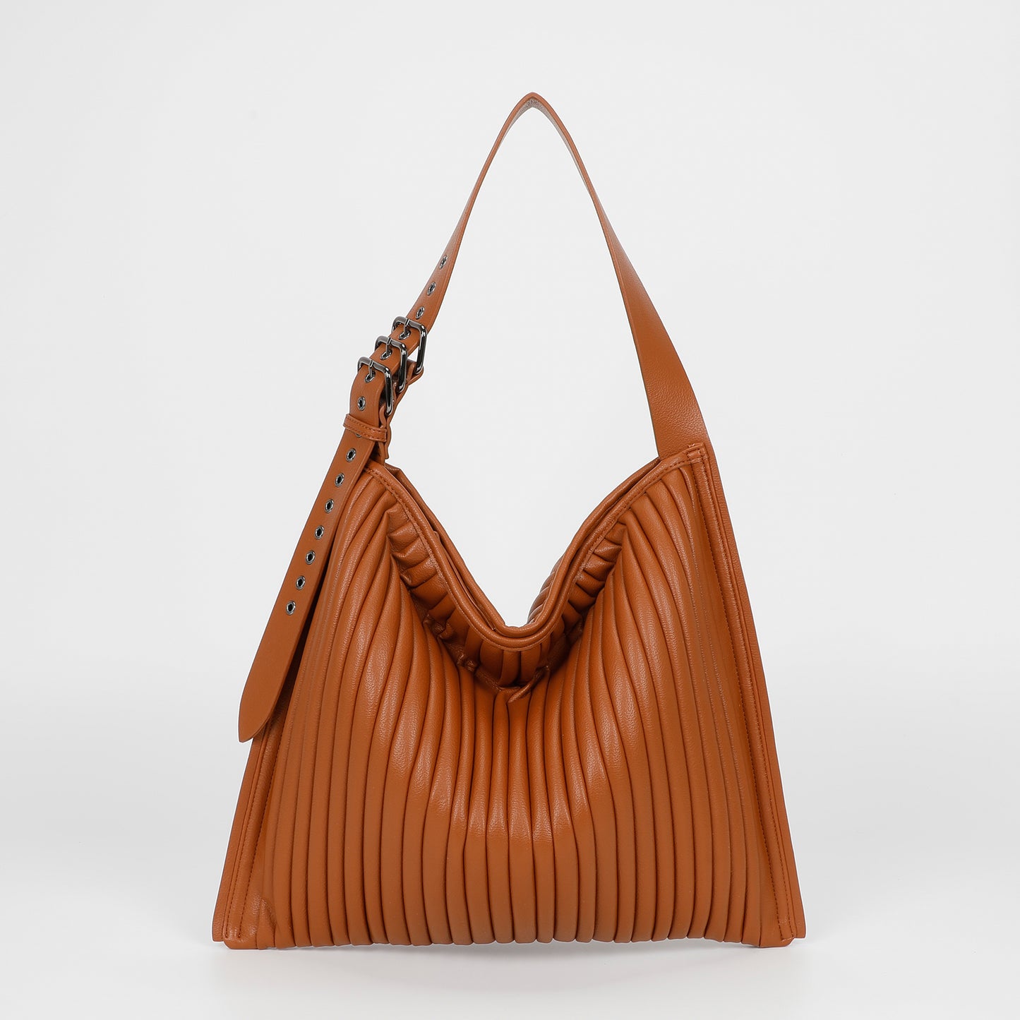 BORSA A SPALLA GRANDE PLISSETTATA