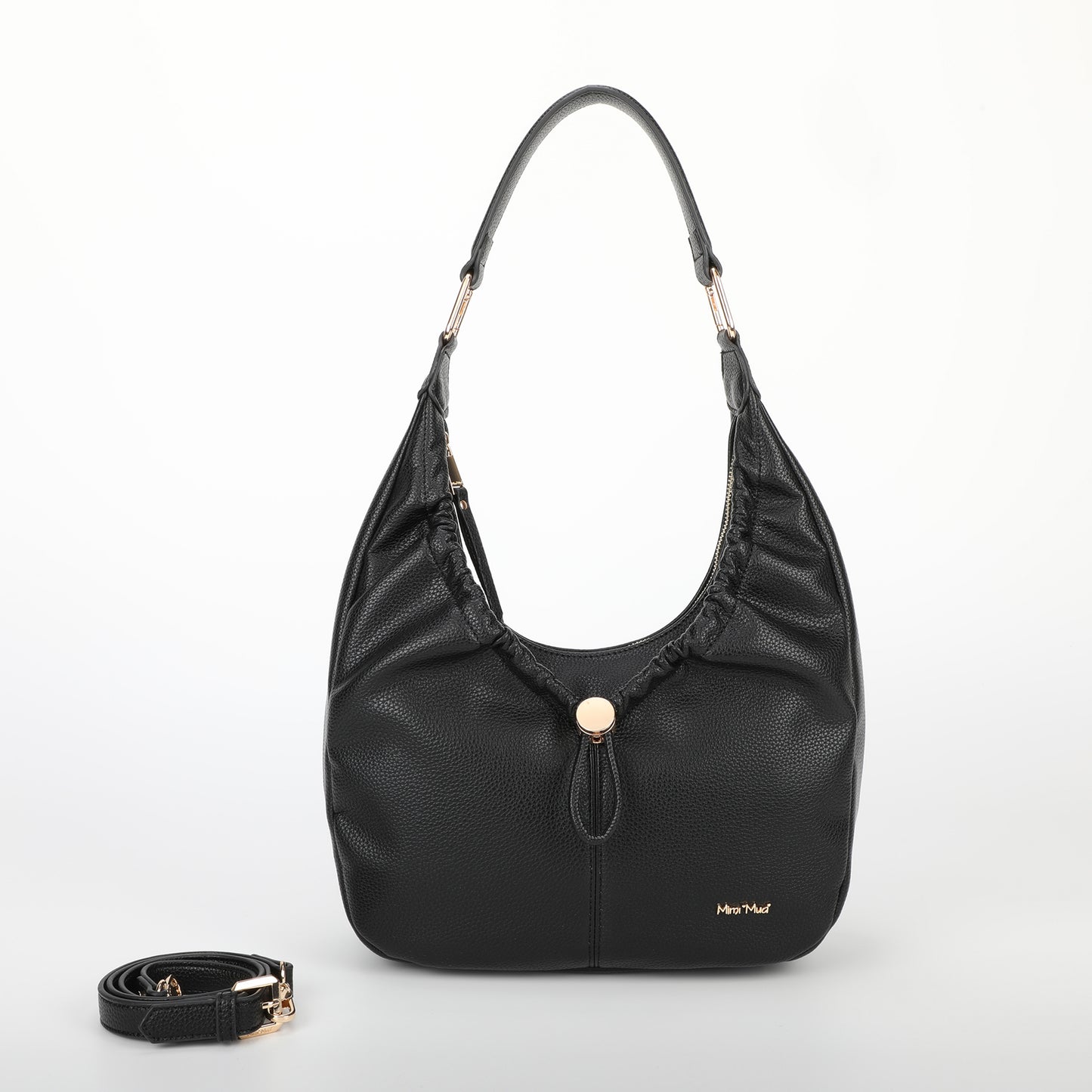 BORSA HOBO CON DETTAGLIO ARRICCIATO