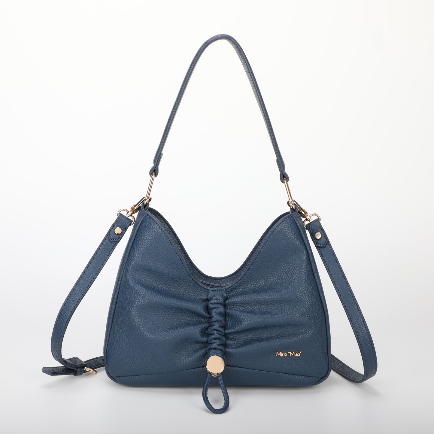 BORSA A SPALLA CON DETTAGLIO ARRICCIATO