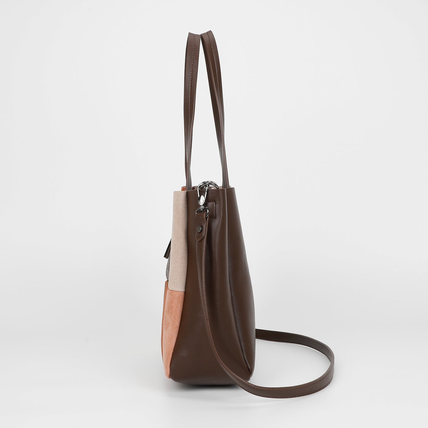 BORSA A SPALLA PATCHWORK VERTICALI