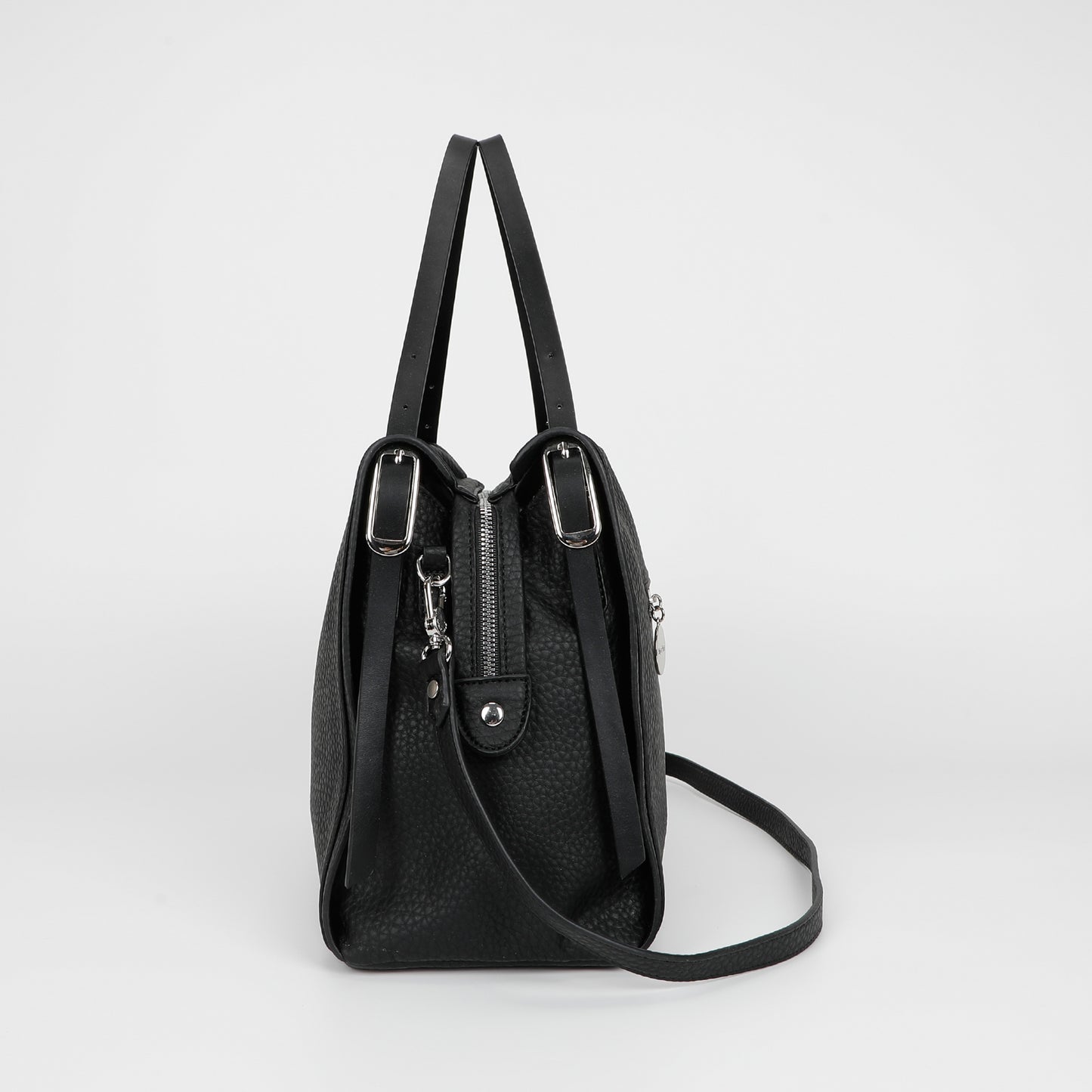 BORSA A SPALLA CON DOPPIO MANICO E CINTURINO