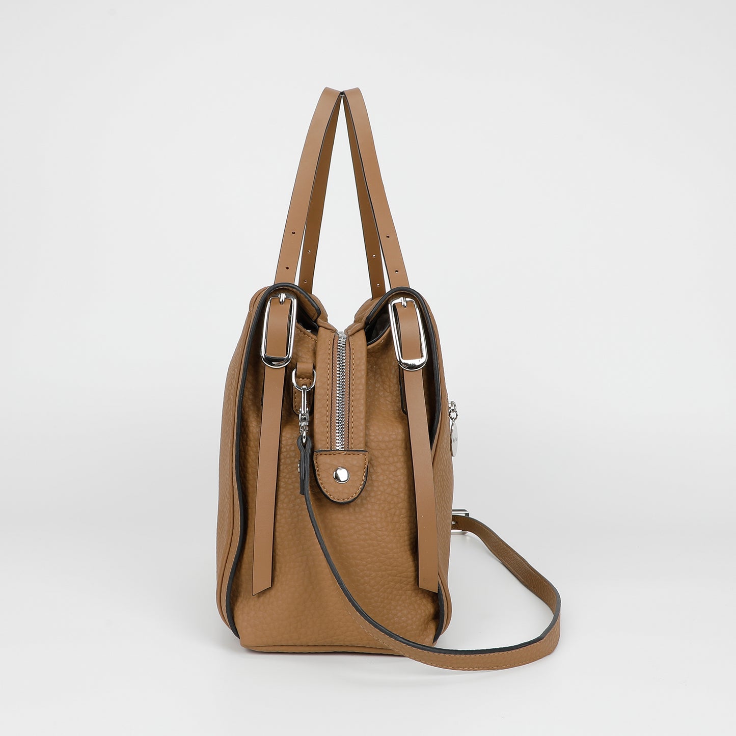 BORSA A SPALLA CON DOPPIO MANICO E CINTURINO