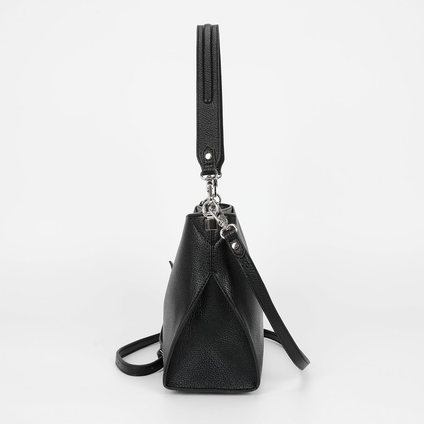 BORSA A SPALLA MEDIA CON BORDI NERI