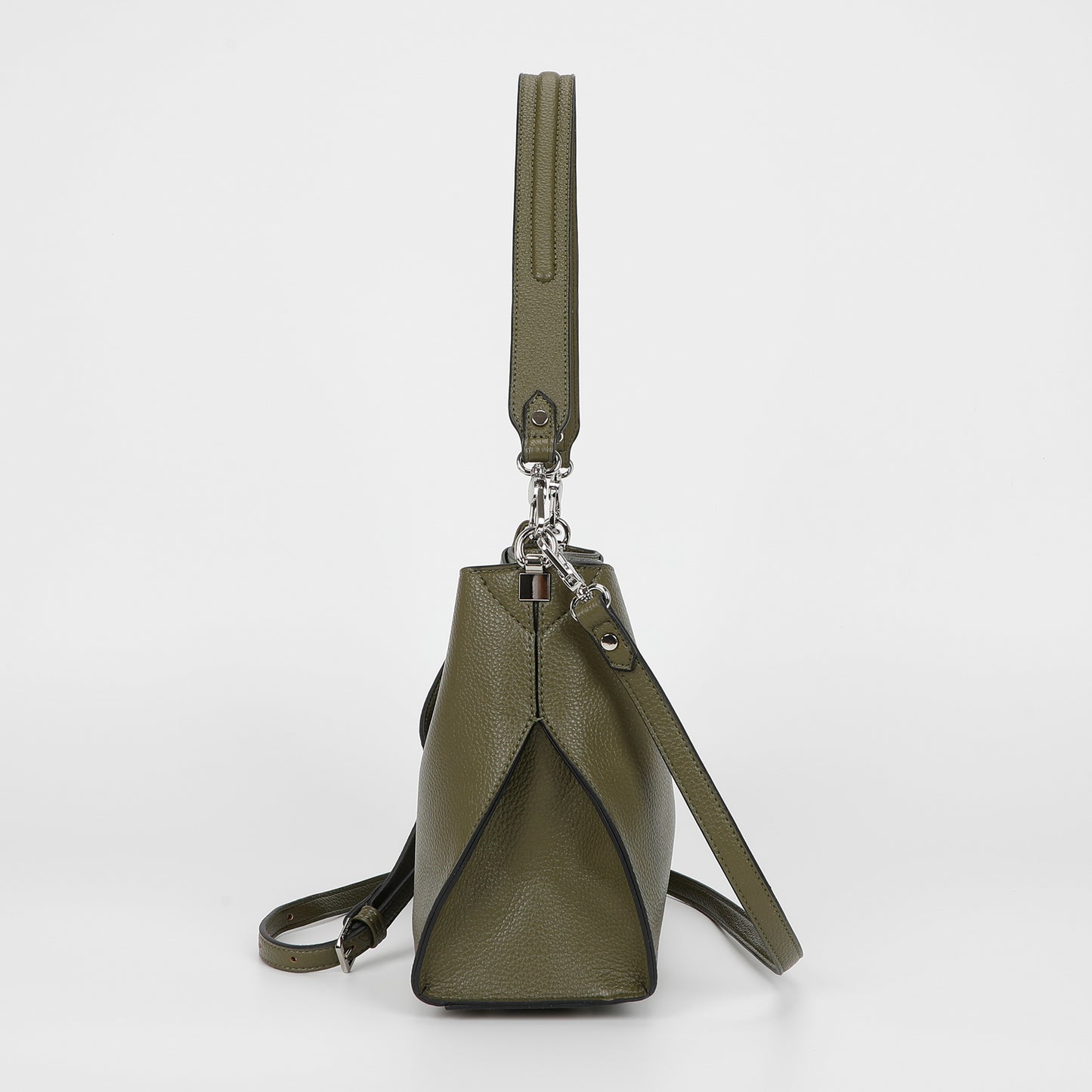 BORSA A SPALLA MEDIA CON BORDI NERI