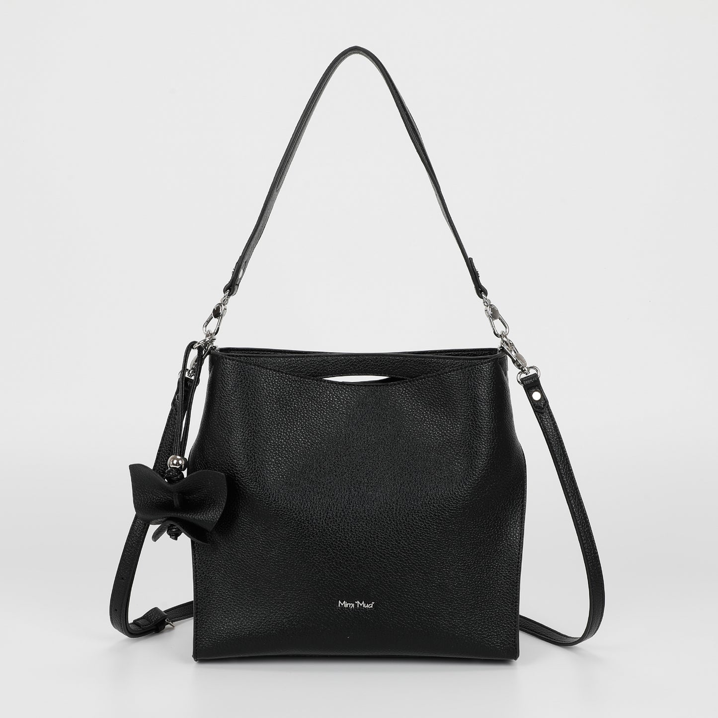 BORSA A SPALLA GRANDE CON BORDI NERI