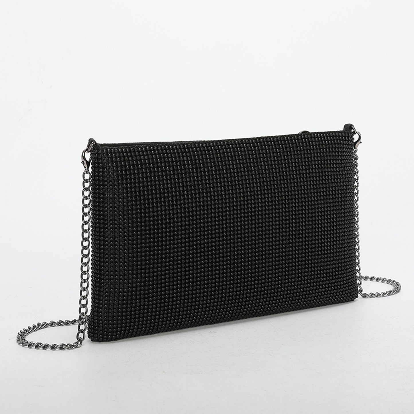 BORSA POCHETTE TRICOLOR IN RETE DI STRASS
