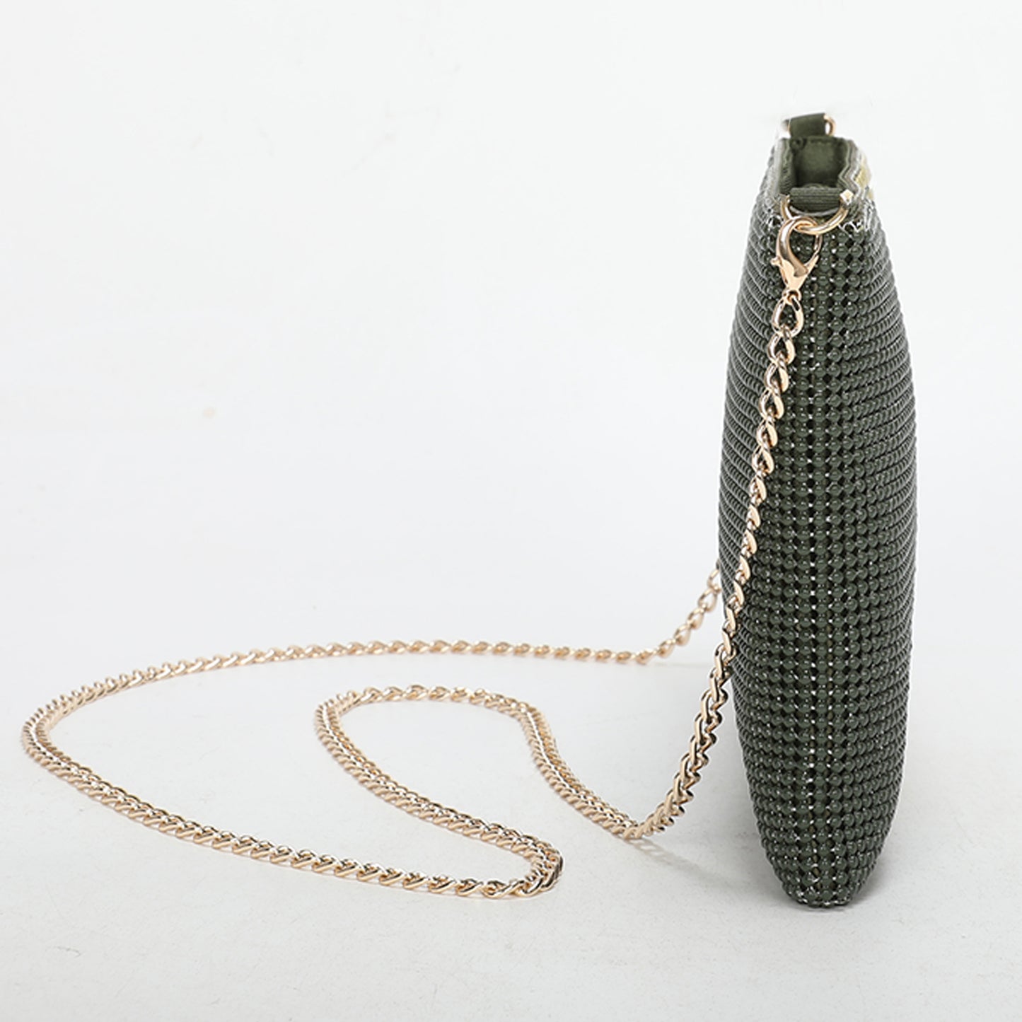BORSA POCHETTE TRICOLOR IN RETE DI STRASS