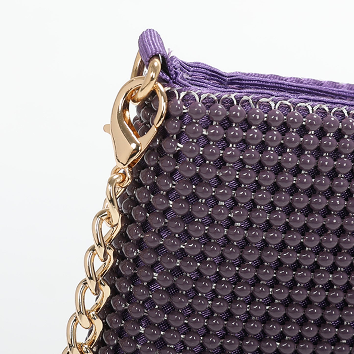 BORSA POCHETTE TRICOLOR IN RETE DI STRASS