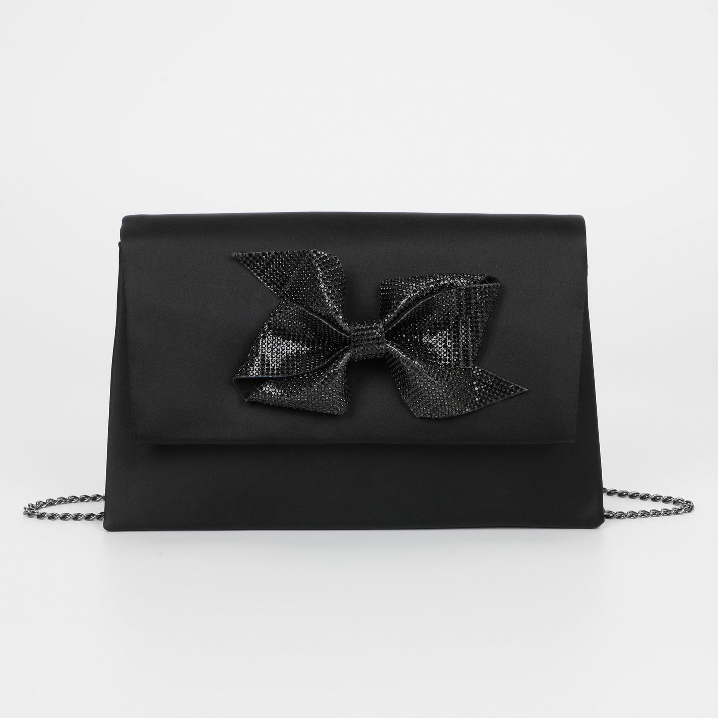 BORSA CON FIOCCO DI STRASS ASIMMETRICO