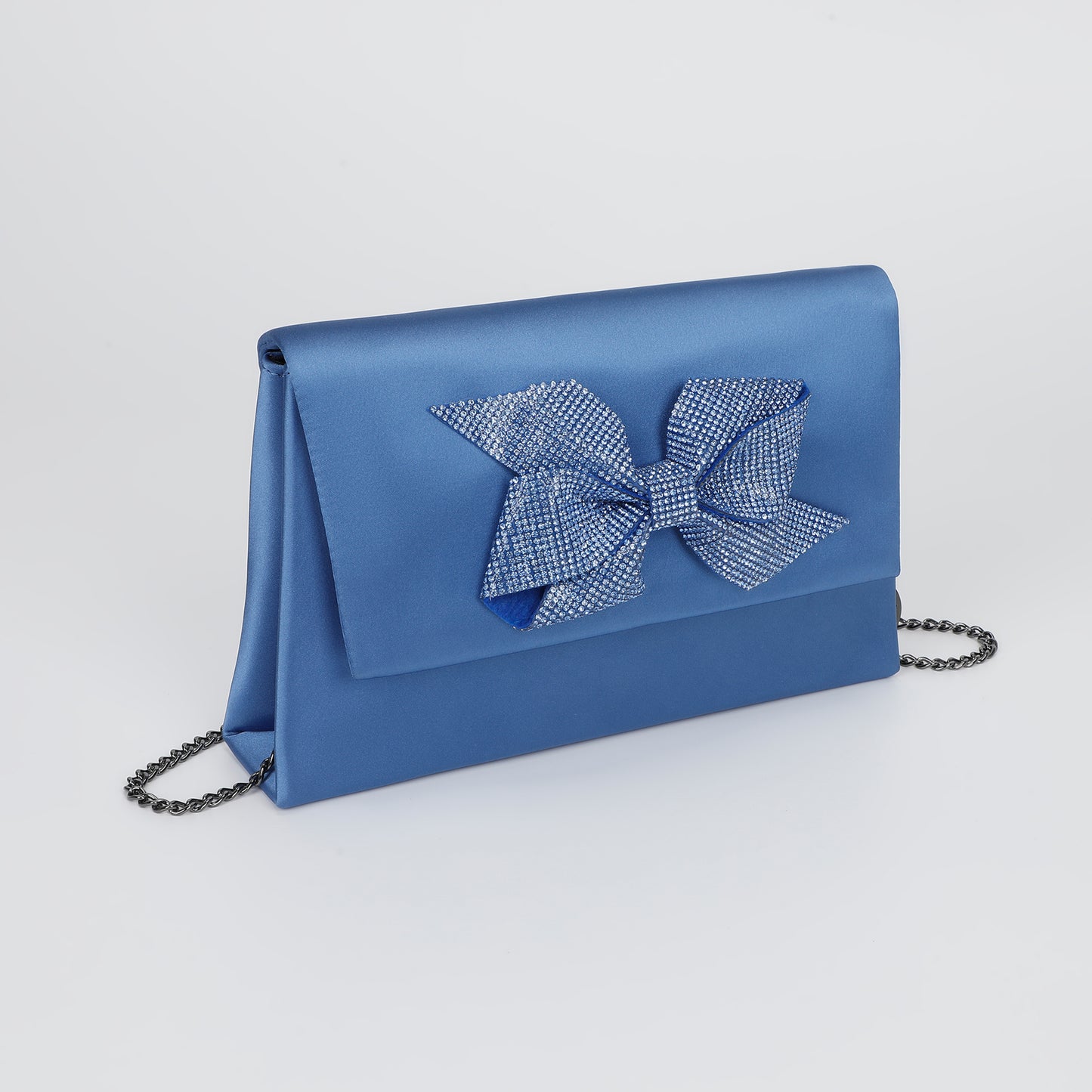BORSA CON FIOCCO DI STRASS ASIMMETRICO