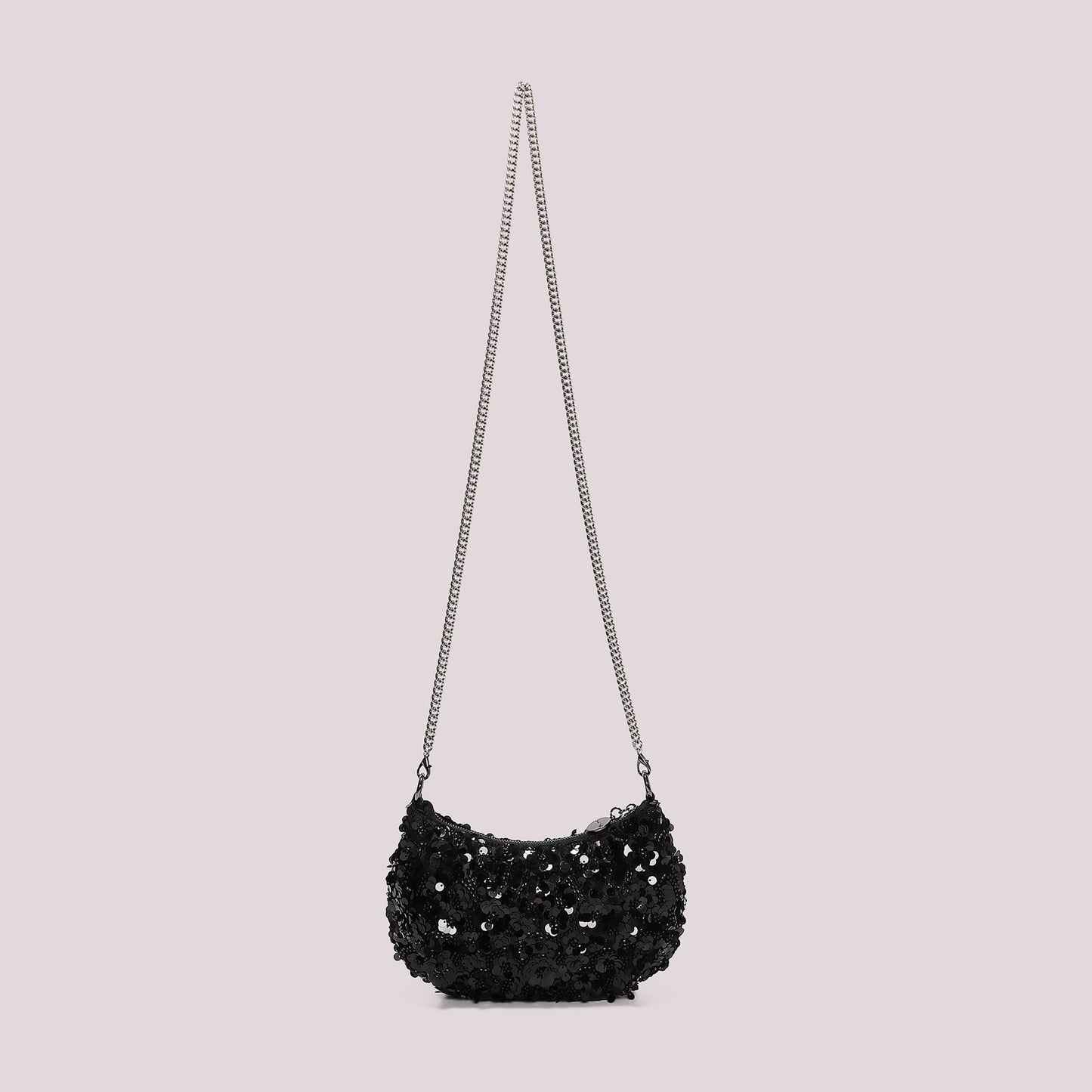 BORSA PAILLETTES CON FIORI