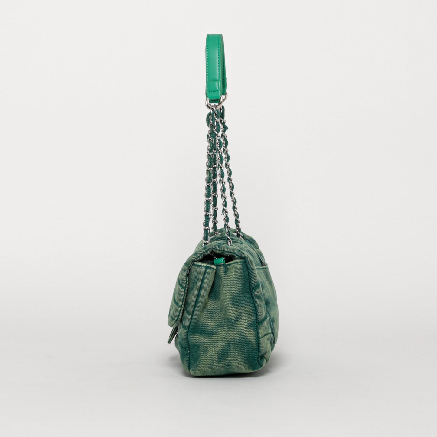 BORSA A SPALLA CON PATTA IN DENIM