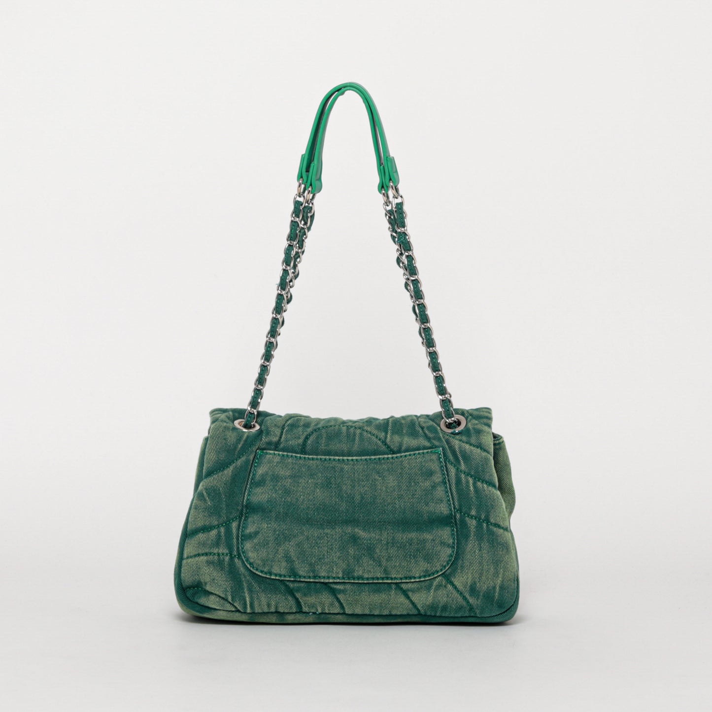 BORSA A SPALLA CON PATTA IN DENIM