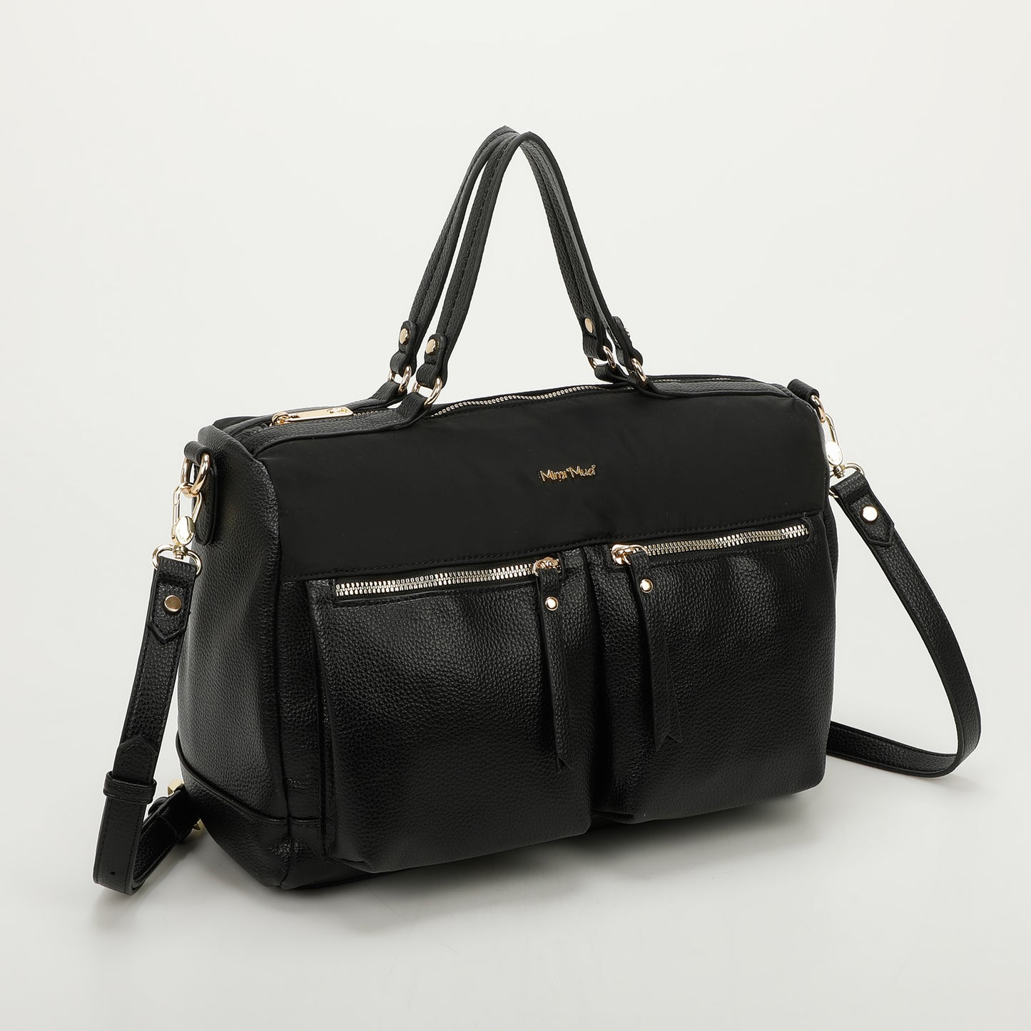 BORSA A MANO CON TASCHE IN SIMILPELLE