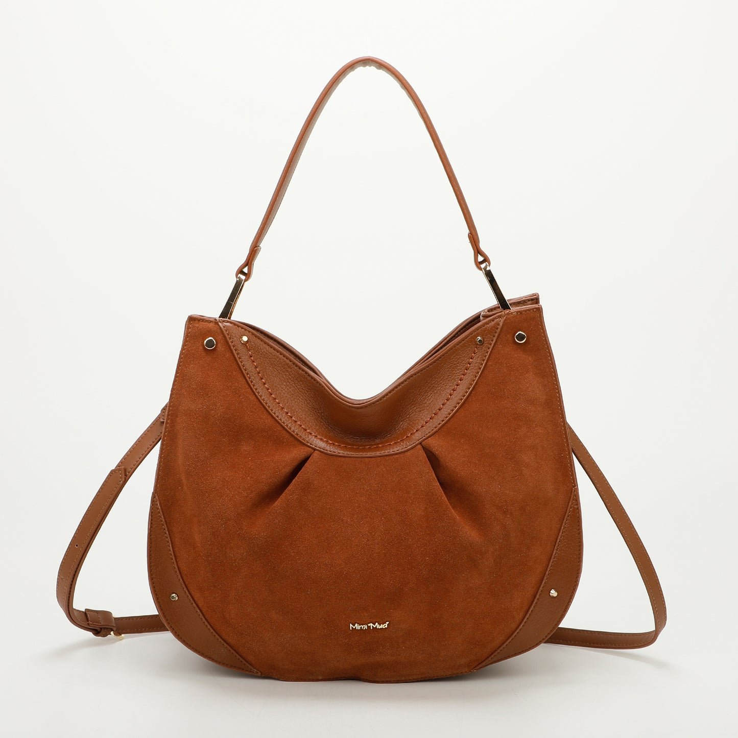 BORSA A SPALLA CON CAMOSCIO IN PELLE