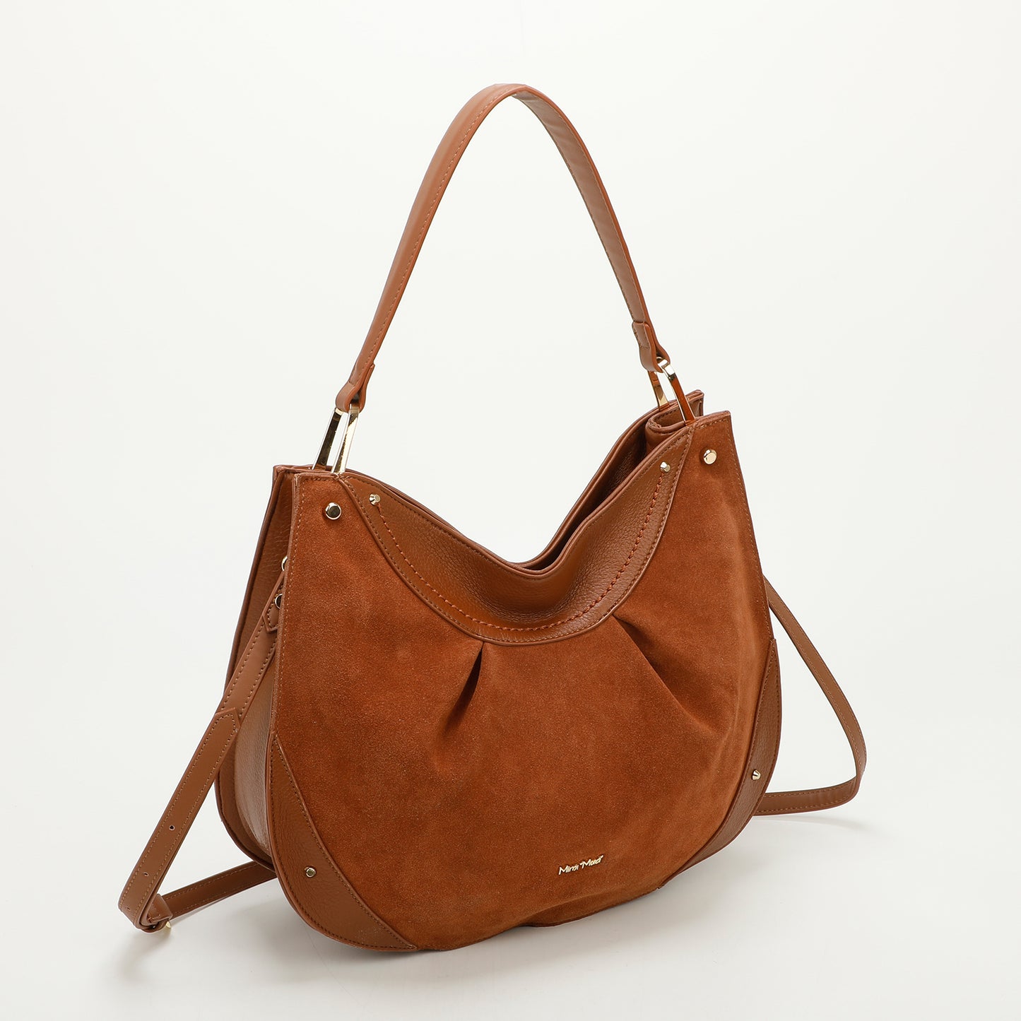 BORSA A SPALLA CON CAMOSCIO IN PELLE