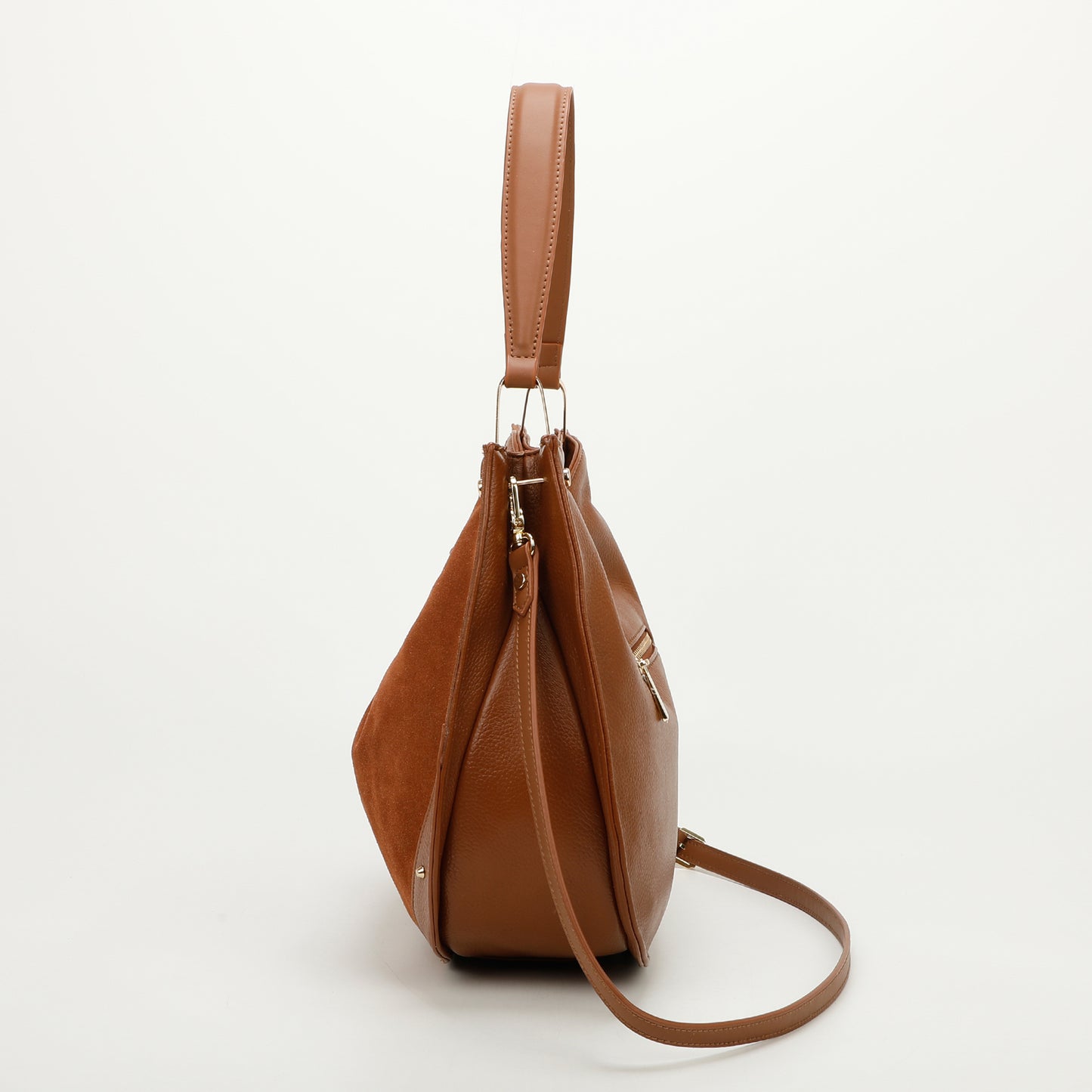 BORSA A SPALLA CON CAMOSCIO IN PELLE