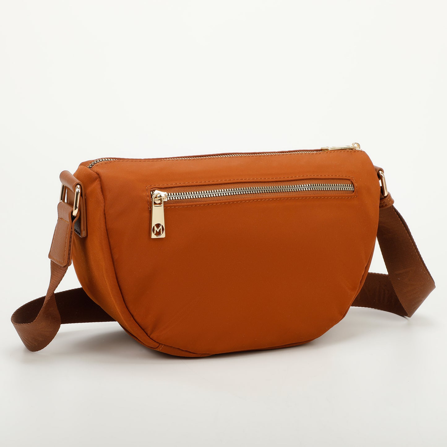 BORSA A TRACOLLA IN NYLON CON DETTAGLIO IN SIMILPELLE