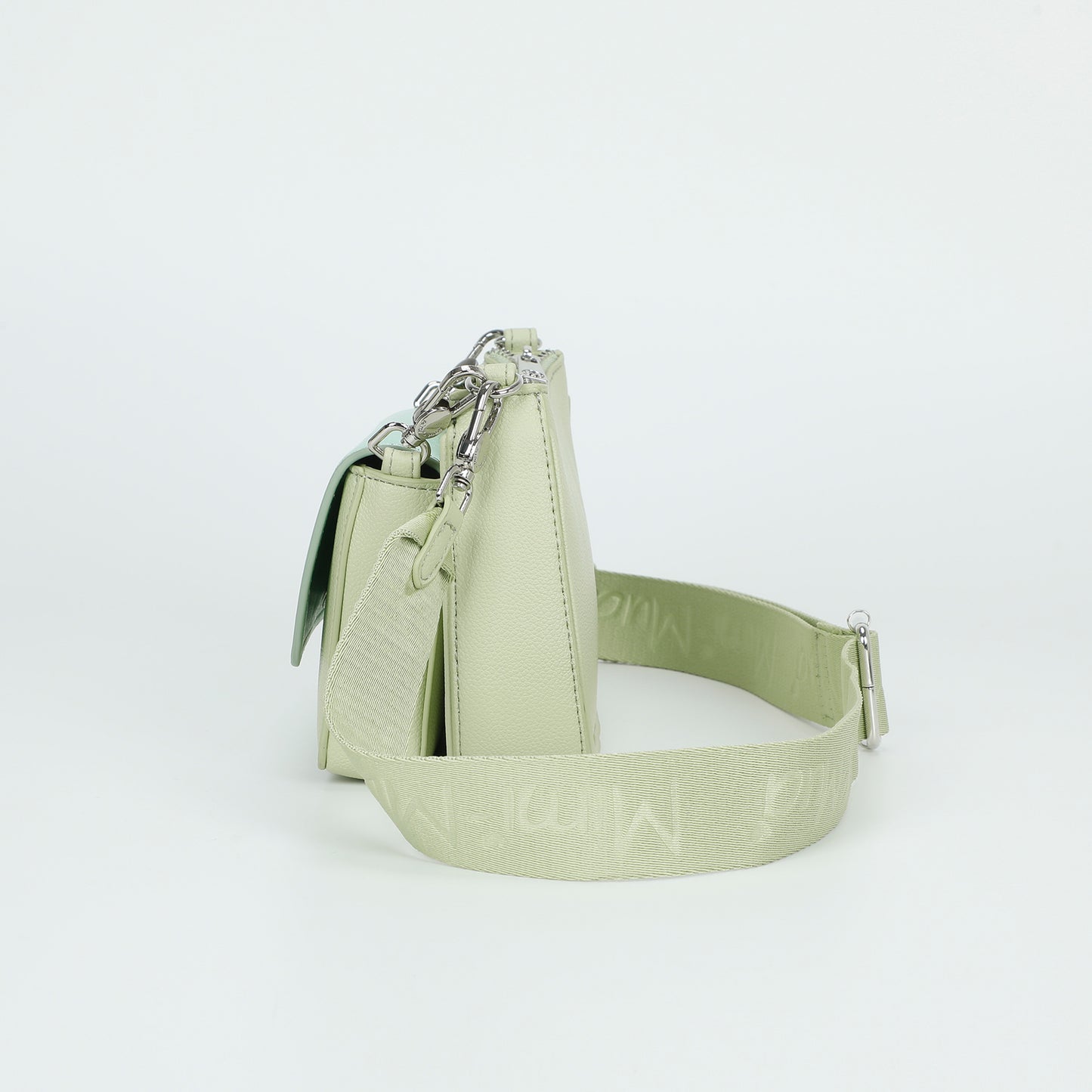 BORSA A TRACOLLA MULTI POCHETTE CON PATTA LAMINATA